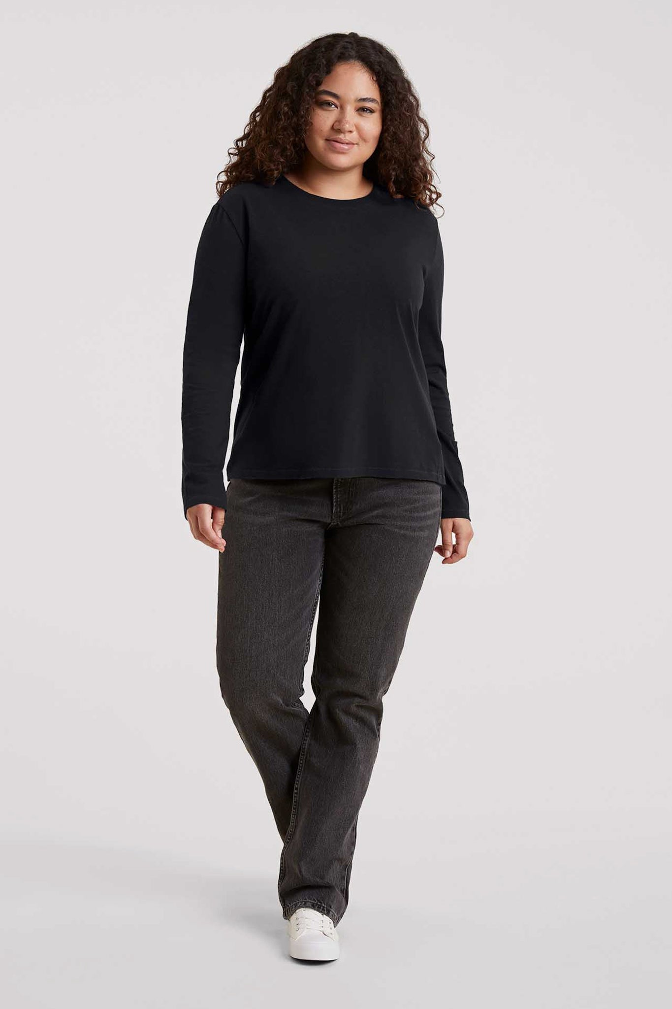 Vintage Cotton Long Sleeve Everyday T-Shirt