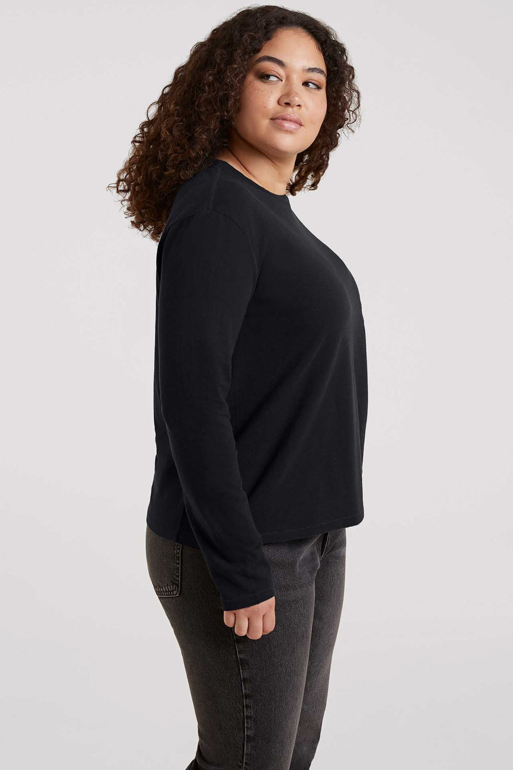 Vintage Cotton Long Sleeve Everyday T-Shirt