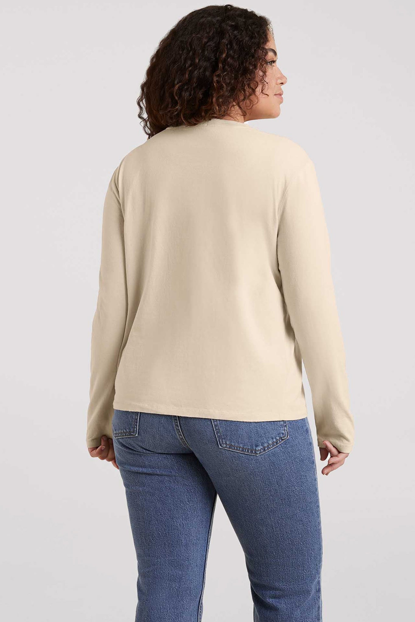 Vintage Cotton Long Sleeve Everyday T-Shirt