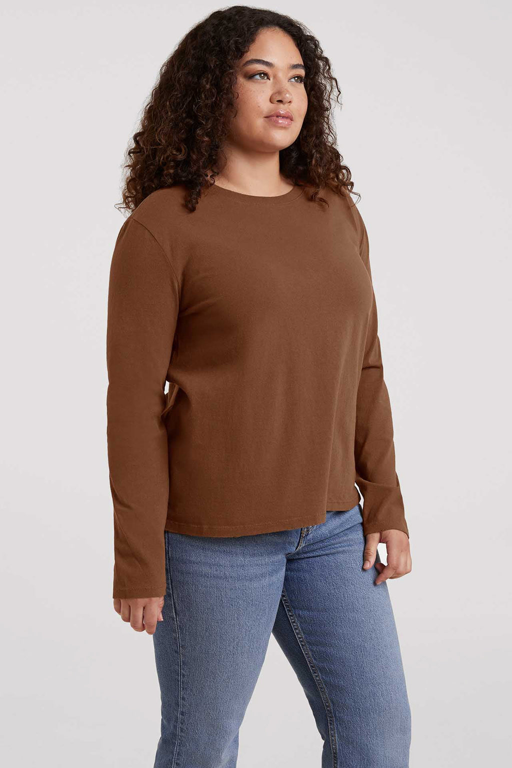 Vintage Cotton Long Sleeve Everyday T-Shirt