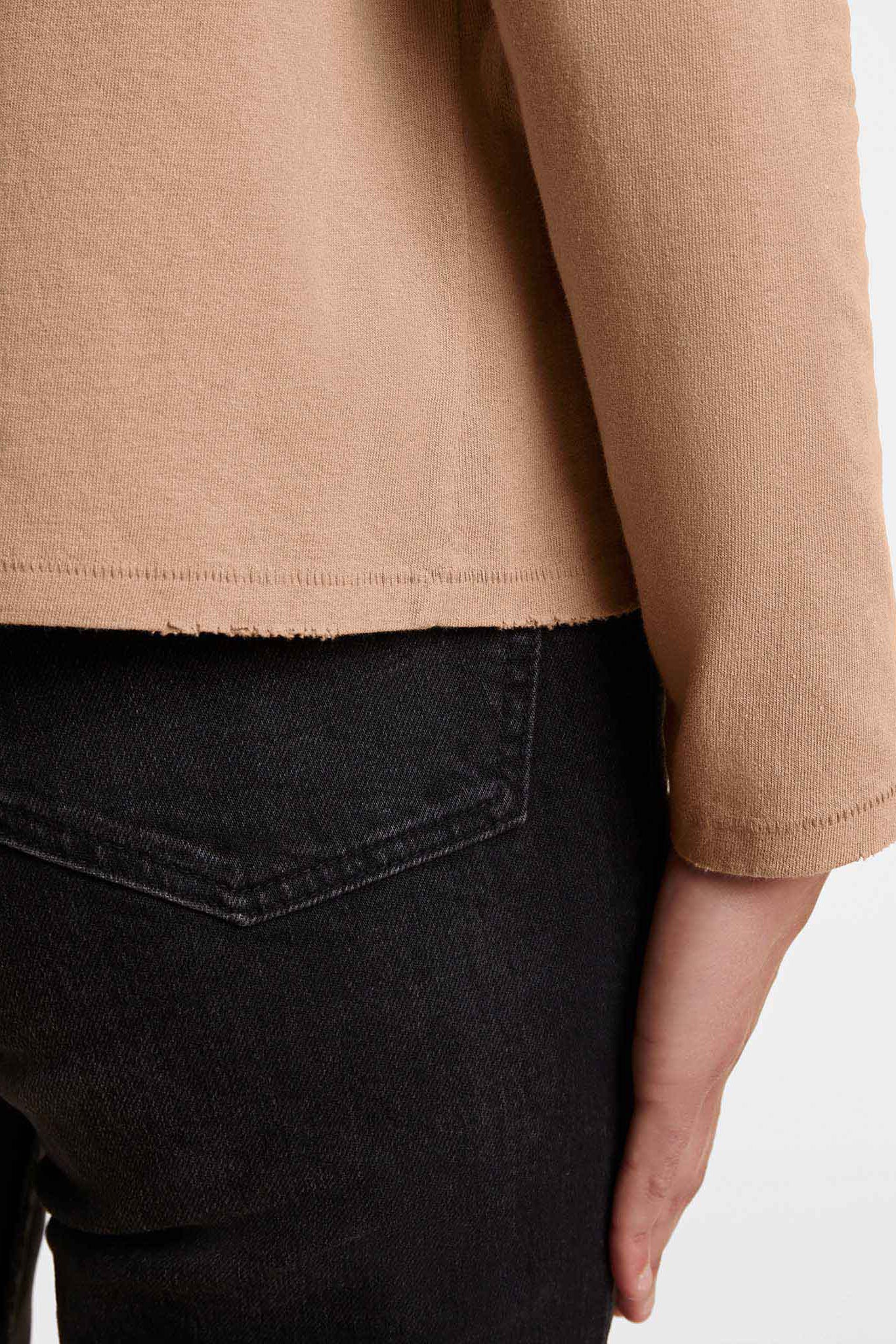 Vintage Cotton Long Sleeve Everyday T-Shirt