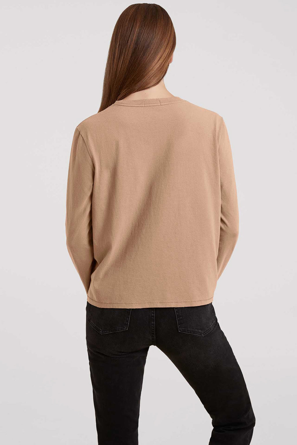 Vintage Cotton Long Sleeve Everyday T-Shirt