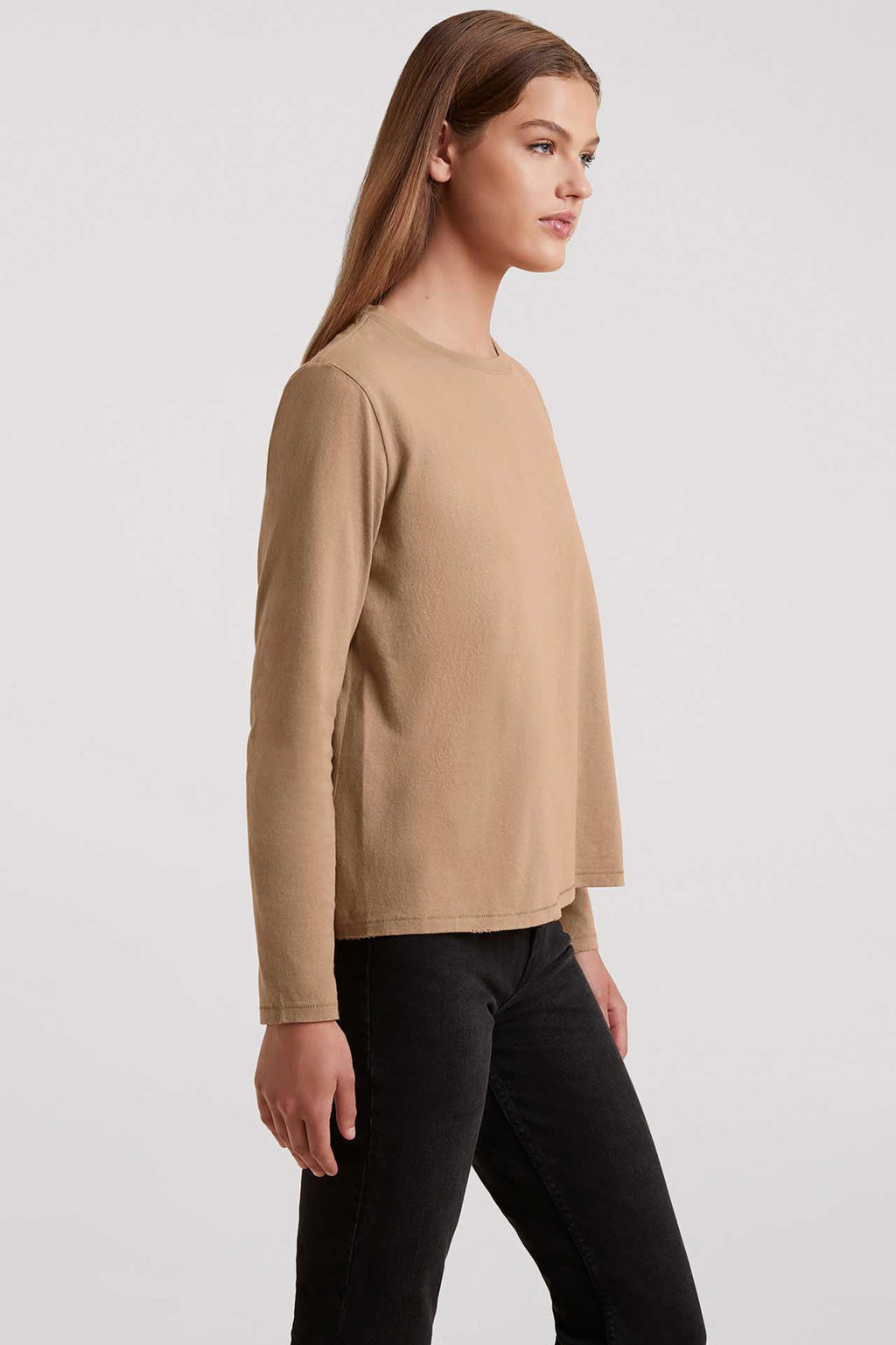 Vintage Cotton Long Sleeve Everyday T-Shirt