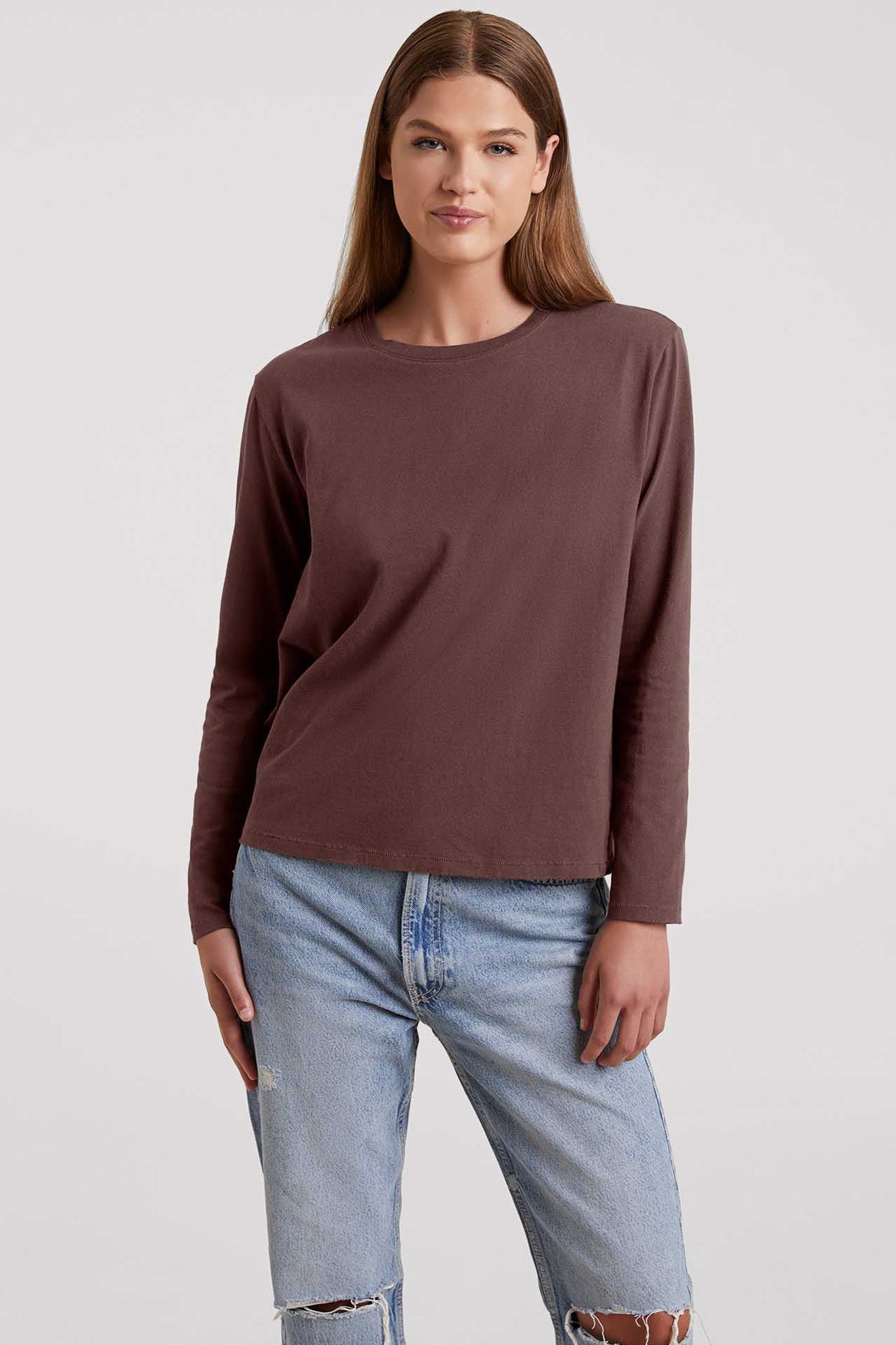 Vintage Cotton Long Sleeve Everyday T-Shirt