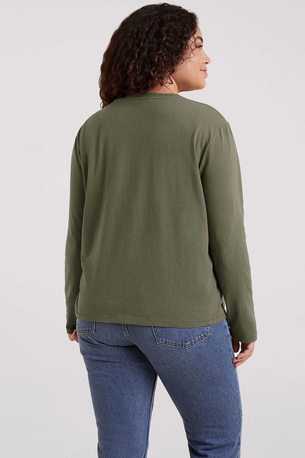 Vintage Cotton Long Sleeve Everyday T-Shirt