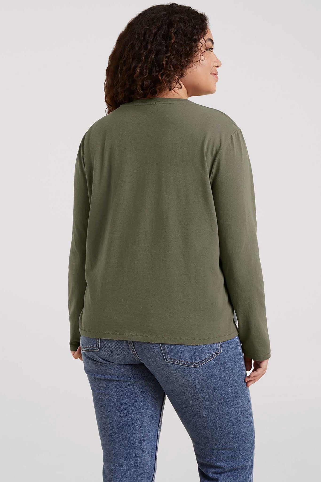 Vintage Cotton Long Sleeve Everyday T-Shirt