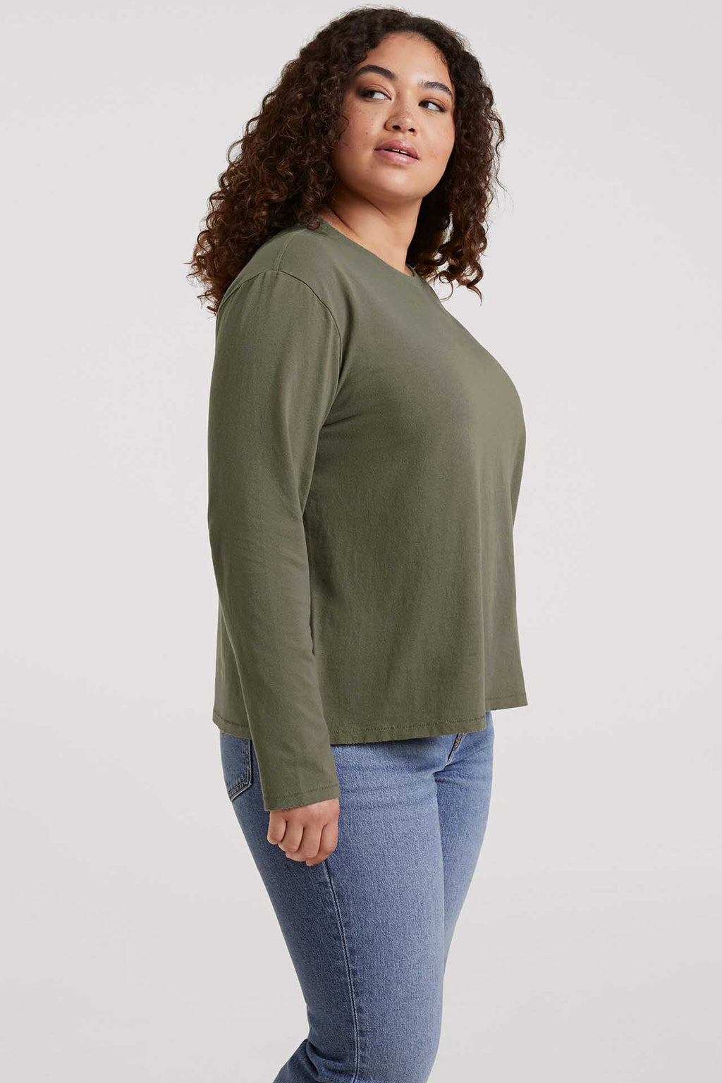 Vintage Cotton Long Sleeve Everyday T-Shirt