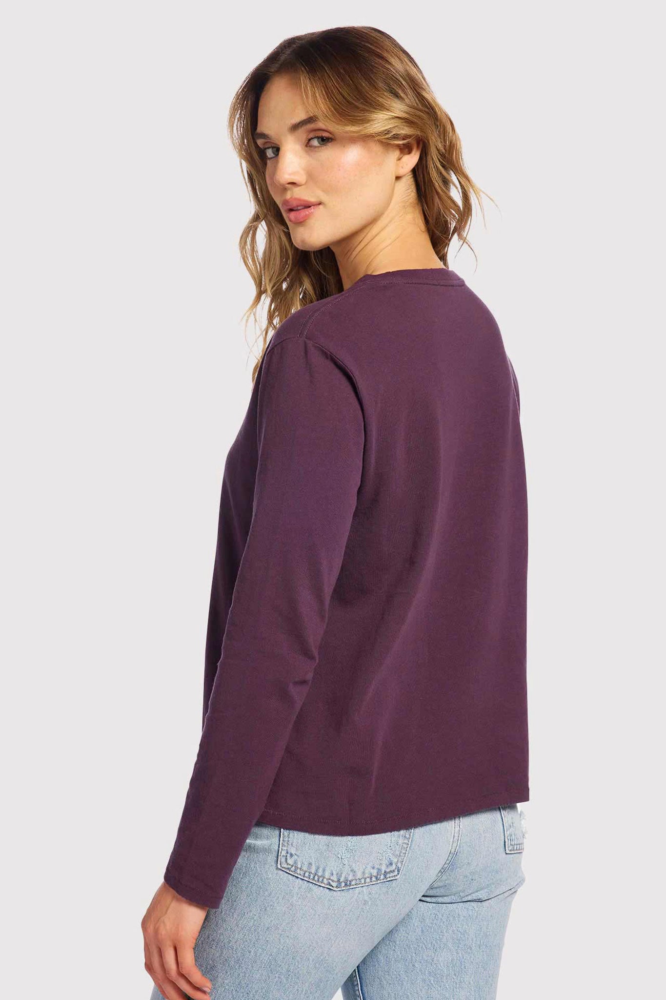 Vintage Cotton Long Sleeve Everyday T-Shirt