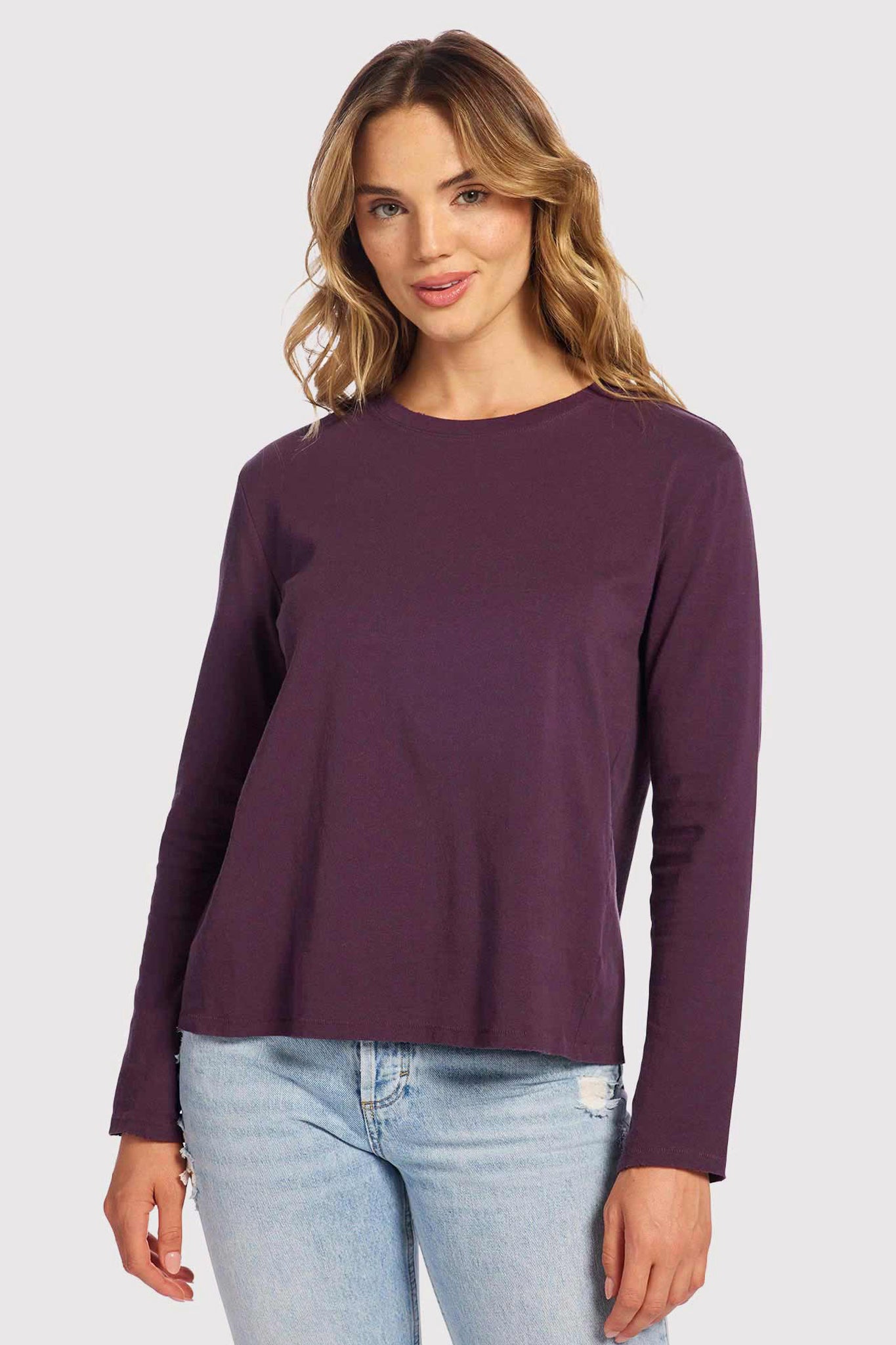 Vintage Cotton Long Sleeve Everyday T-Shirt