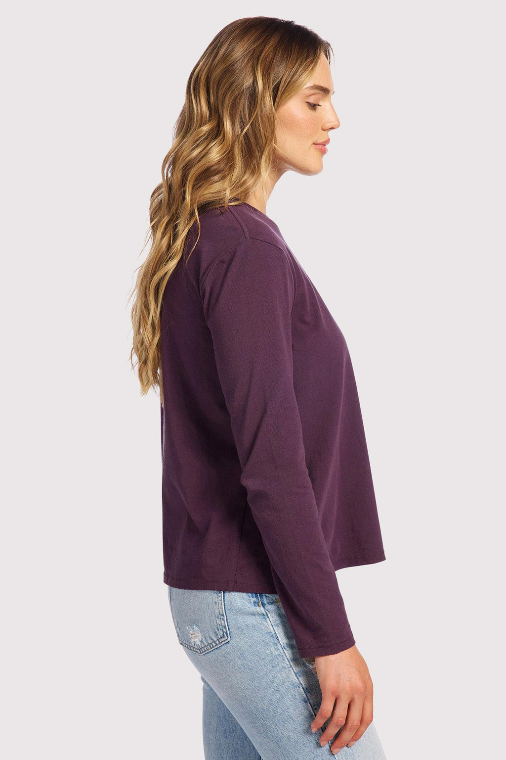 Vintage Cotton Long Sleeve Everyday T-Shirt