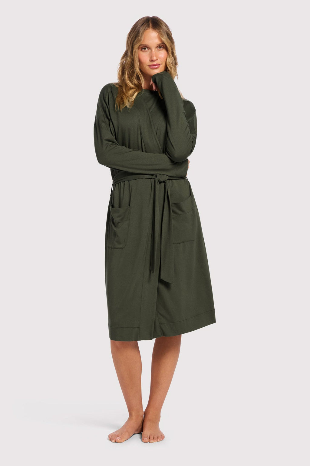 Color:Darkest Olive | Lounge Robe