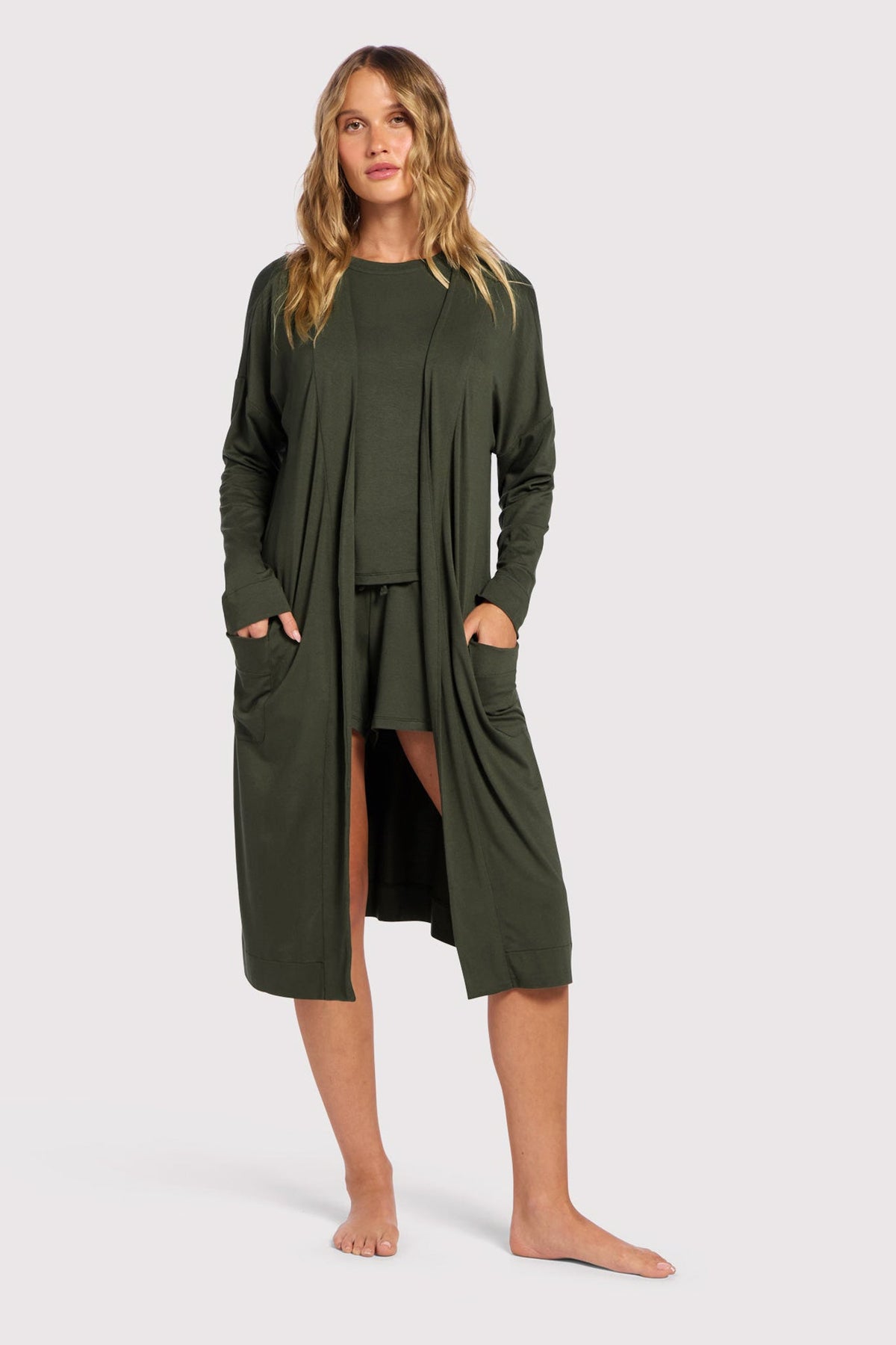 Color:Darkest Olive | Lounge Robe