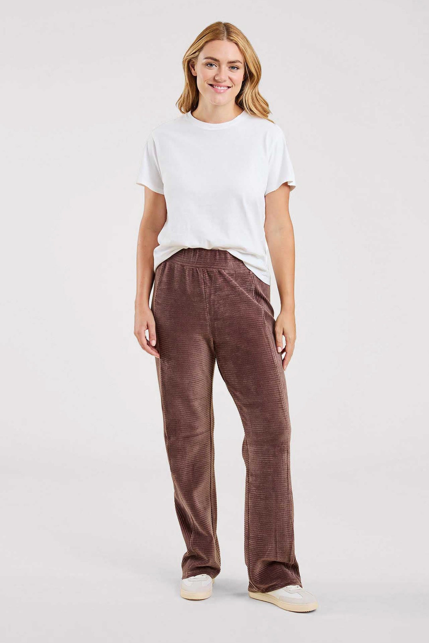Textured Wide Leg Pant