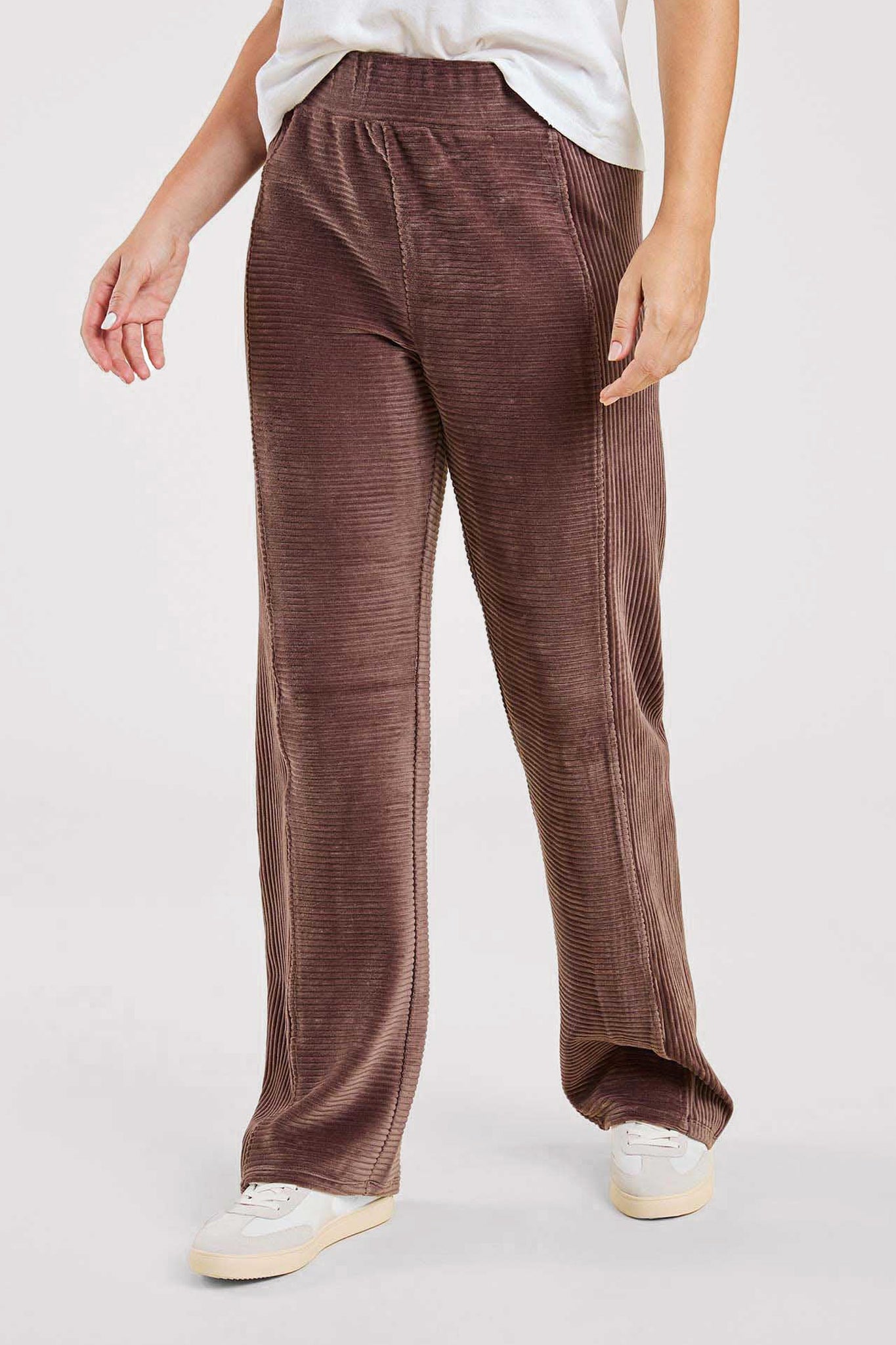 Textured Wide Leg Pant