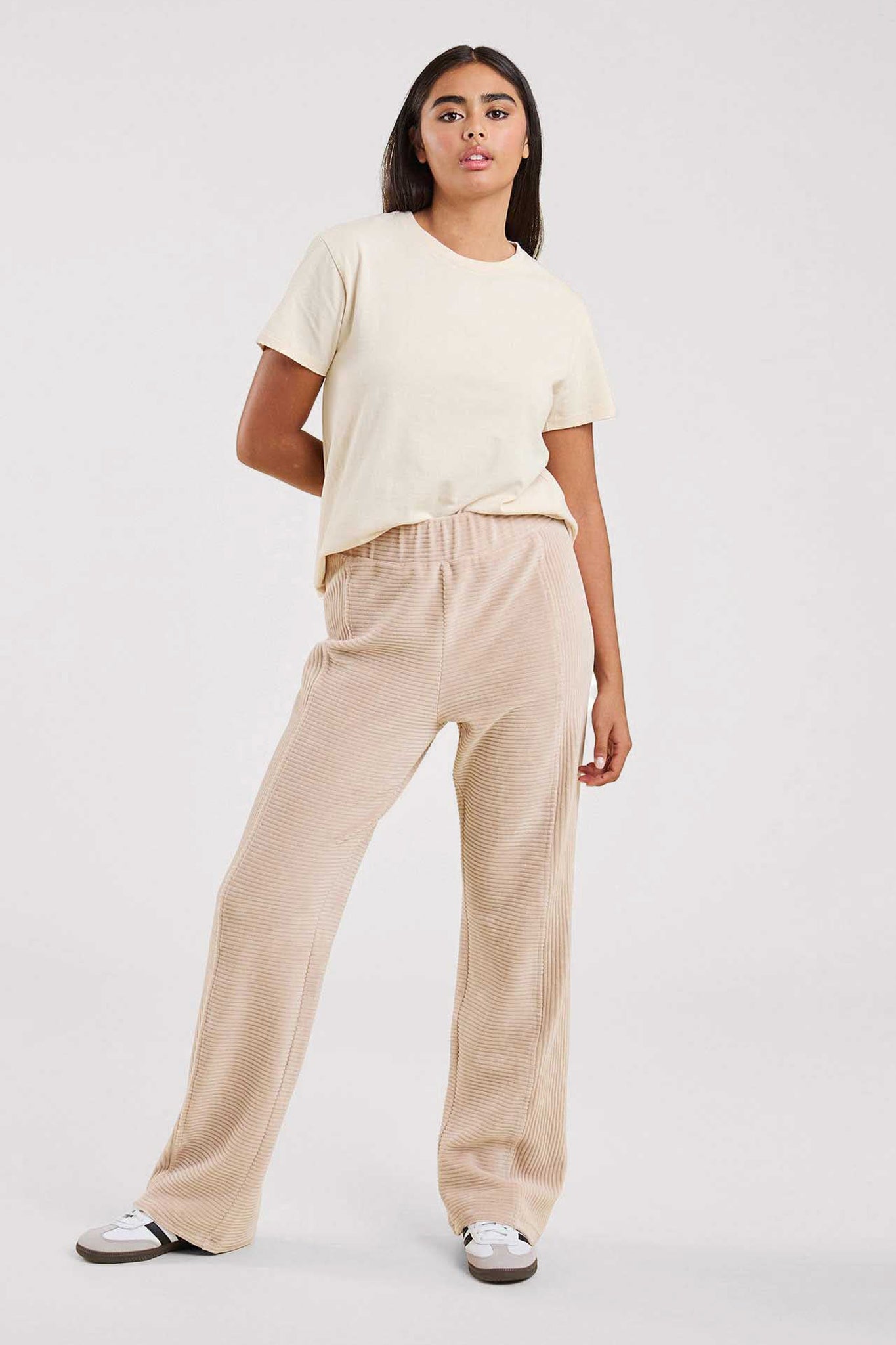 Textured Wide Leg Pant