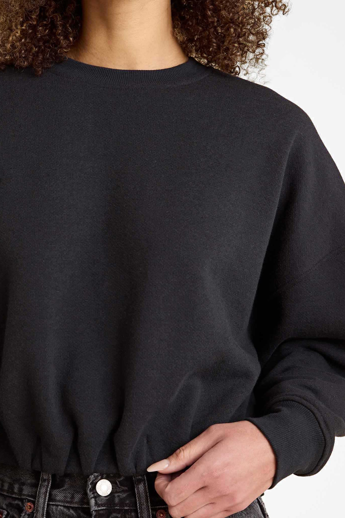 Vintage Fleece Cinch Waist Sweatshirt