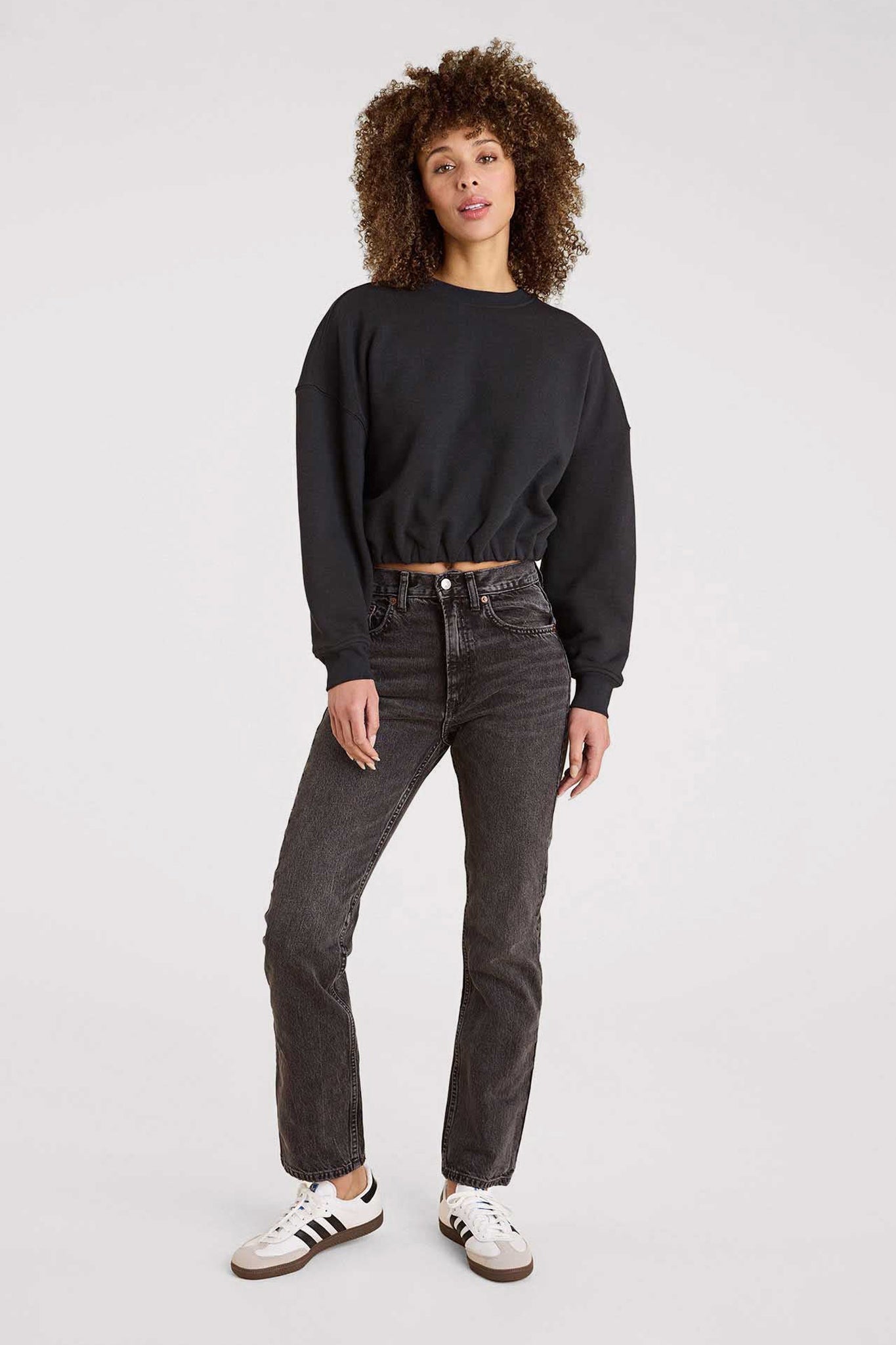 Vintage Fleece Cinch Waist Sweatshirt