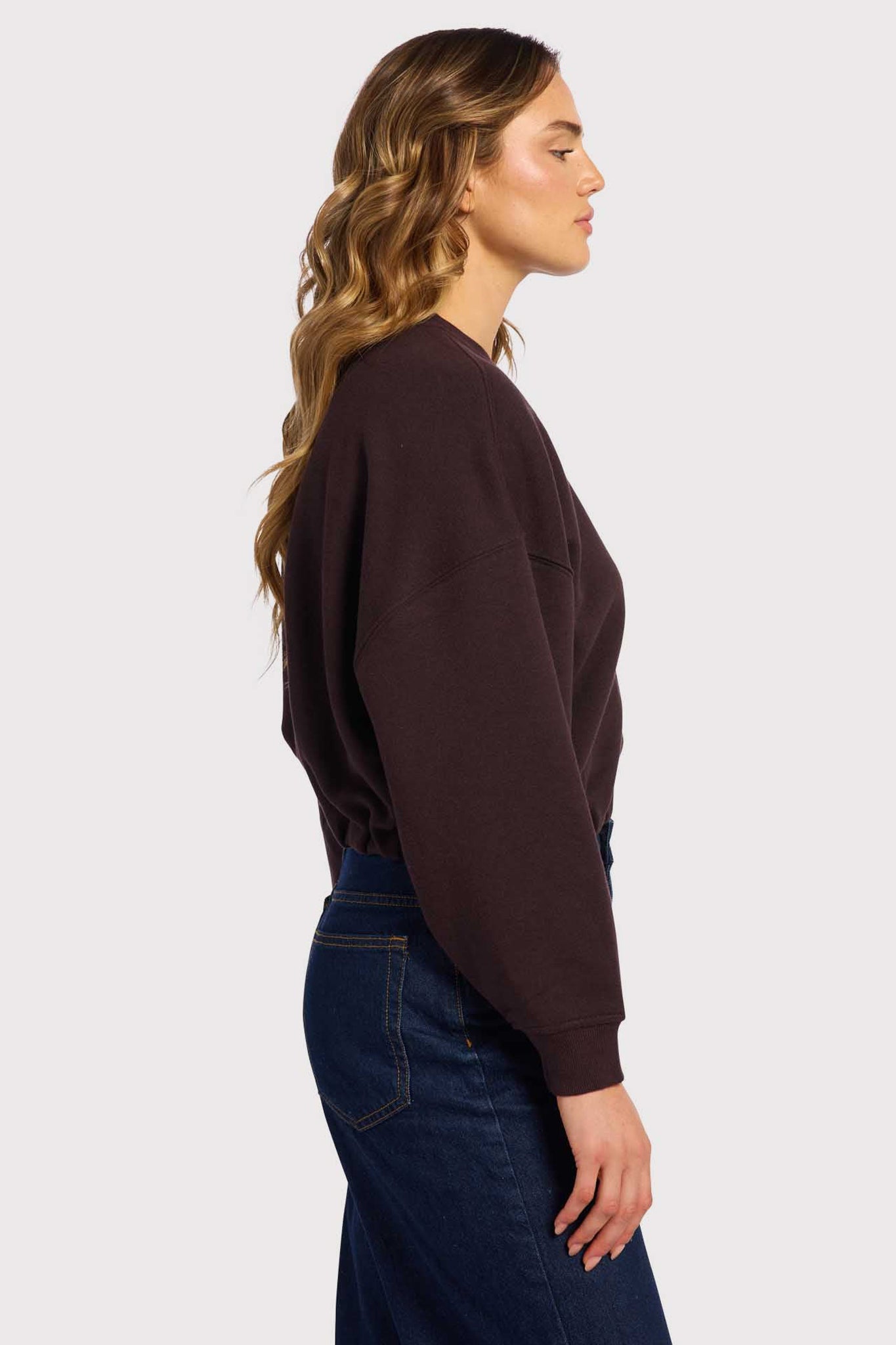 Vintage Fleece Cinch Waist Sweatshirt
