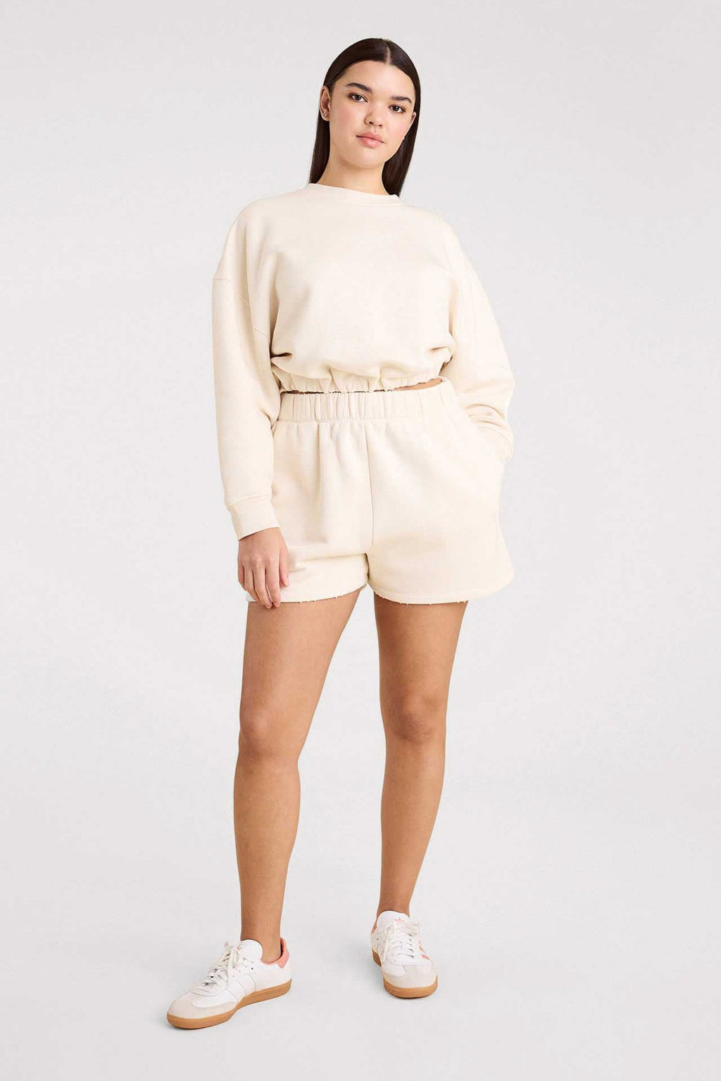 Vintage Fleece Cinch Waist Sweatshirt