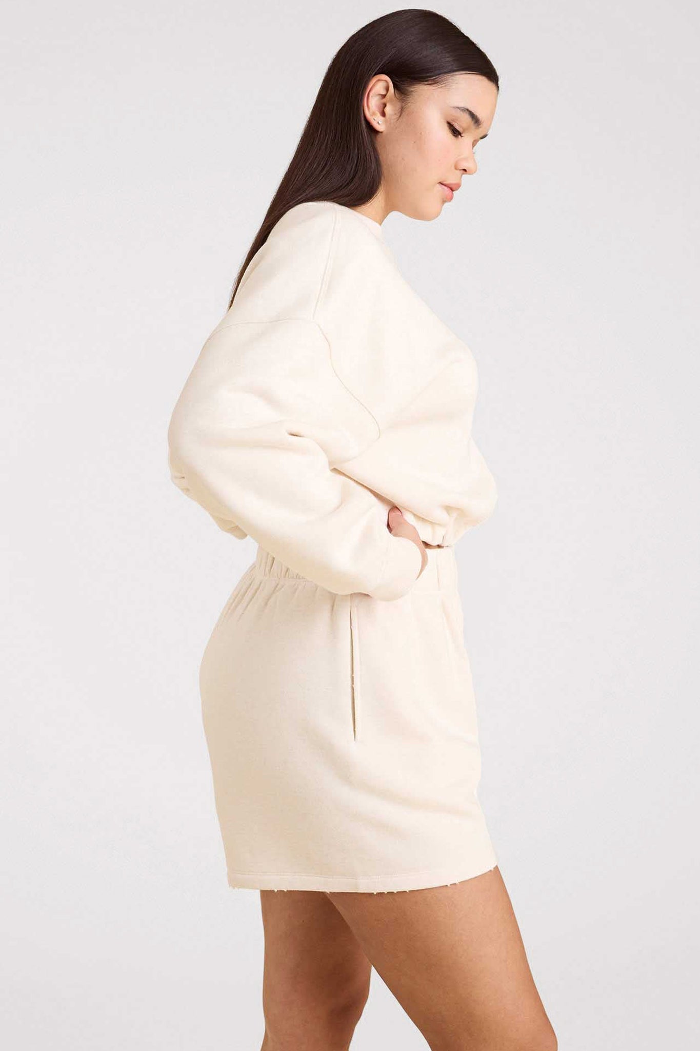 Vintage Fleece Cinch Waist Sweatshirt