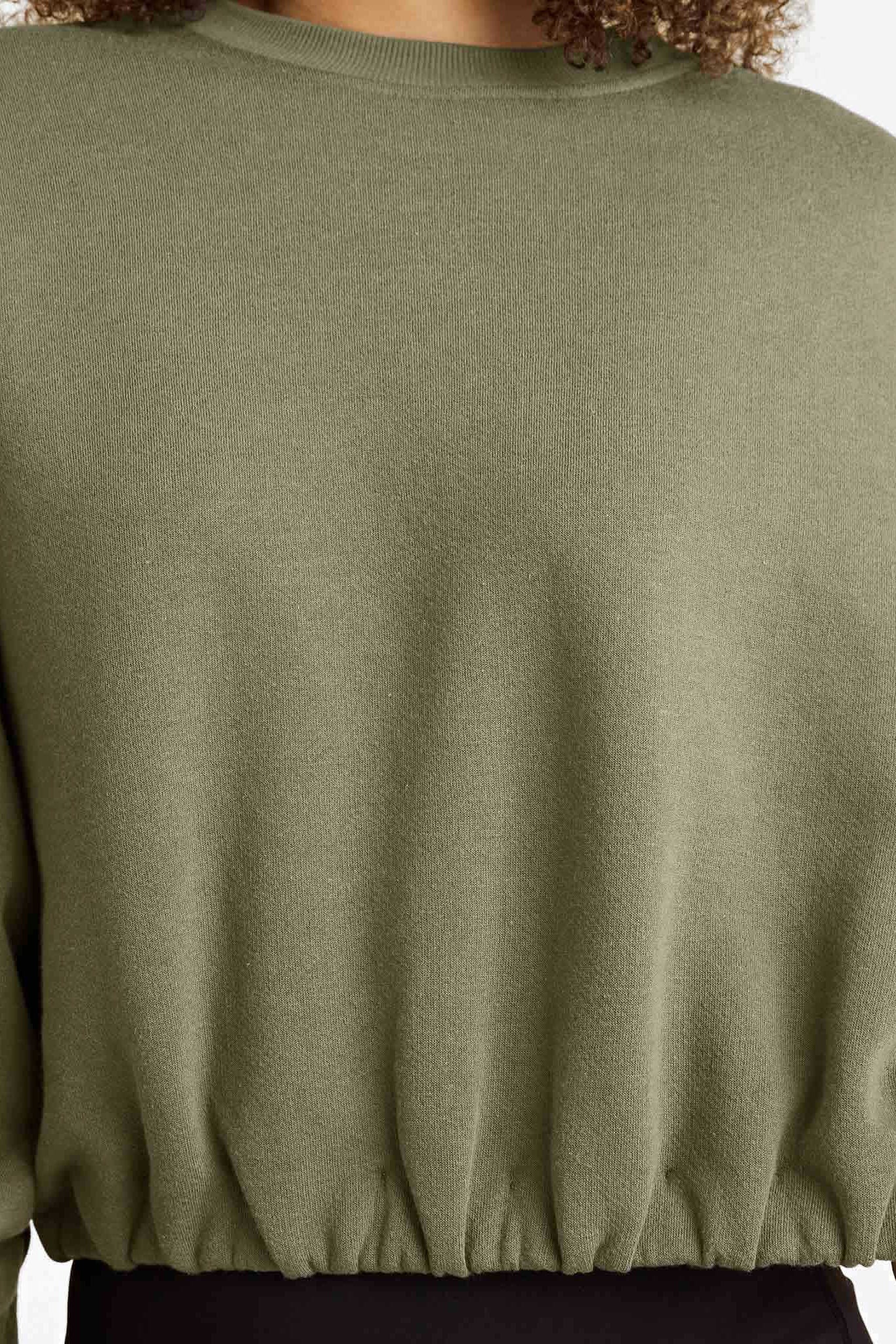 Vintage Fleece Cinch Waist Sweatshirt