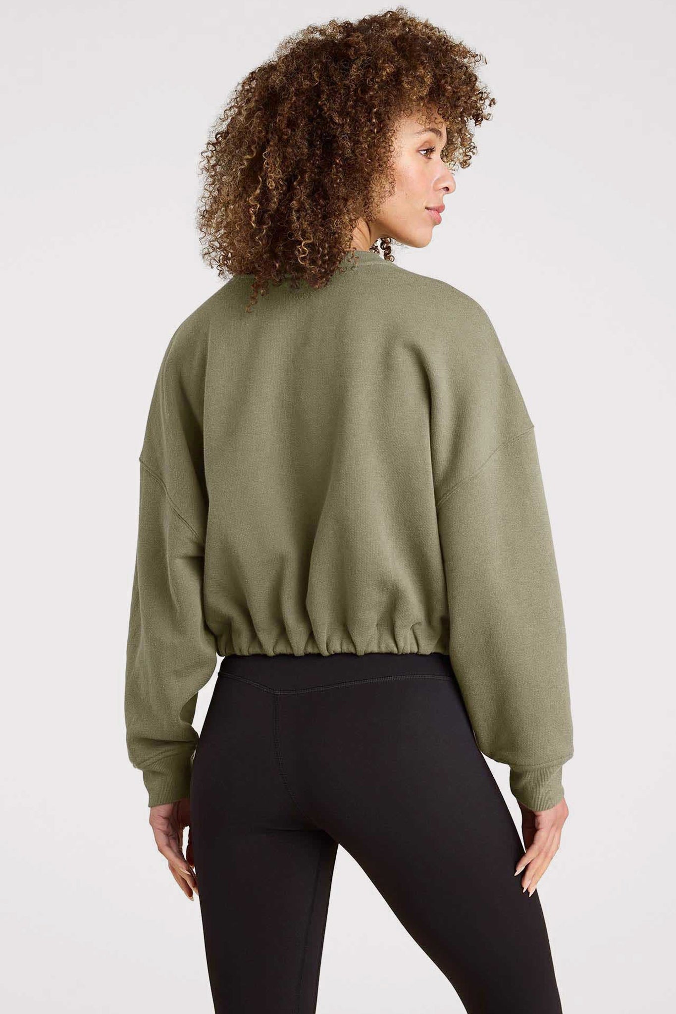 Vintage Fleece Cinch Waist Sweatshirt