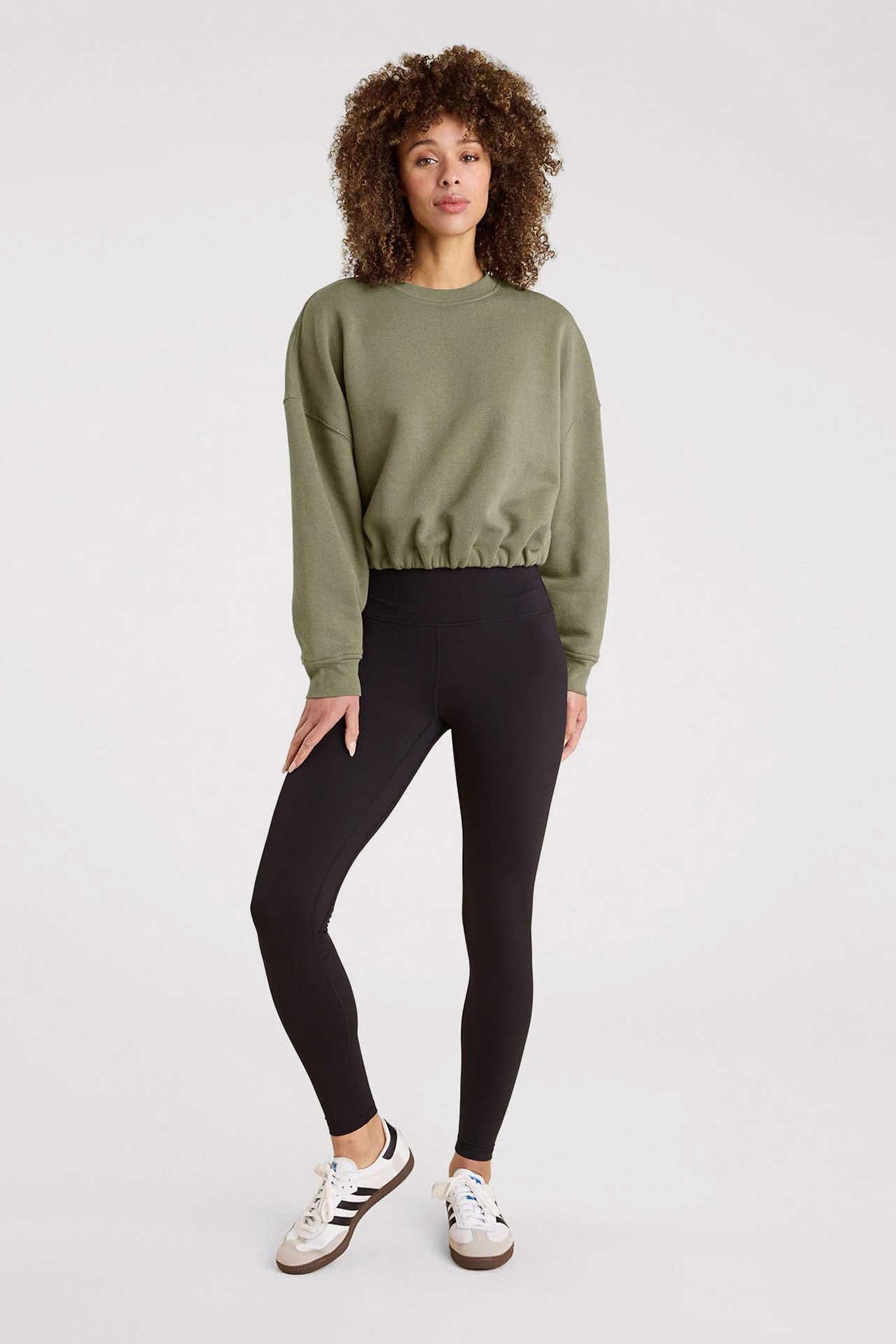 Vintage Fleece Cinch Waist Sweatshirt