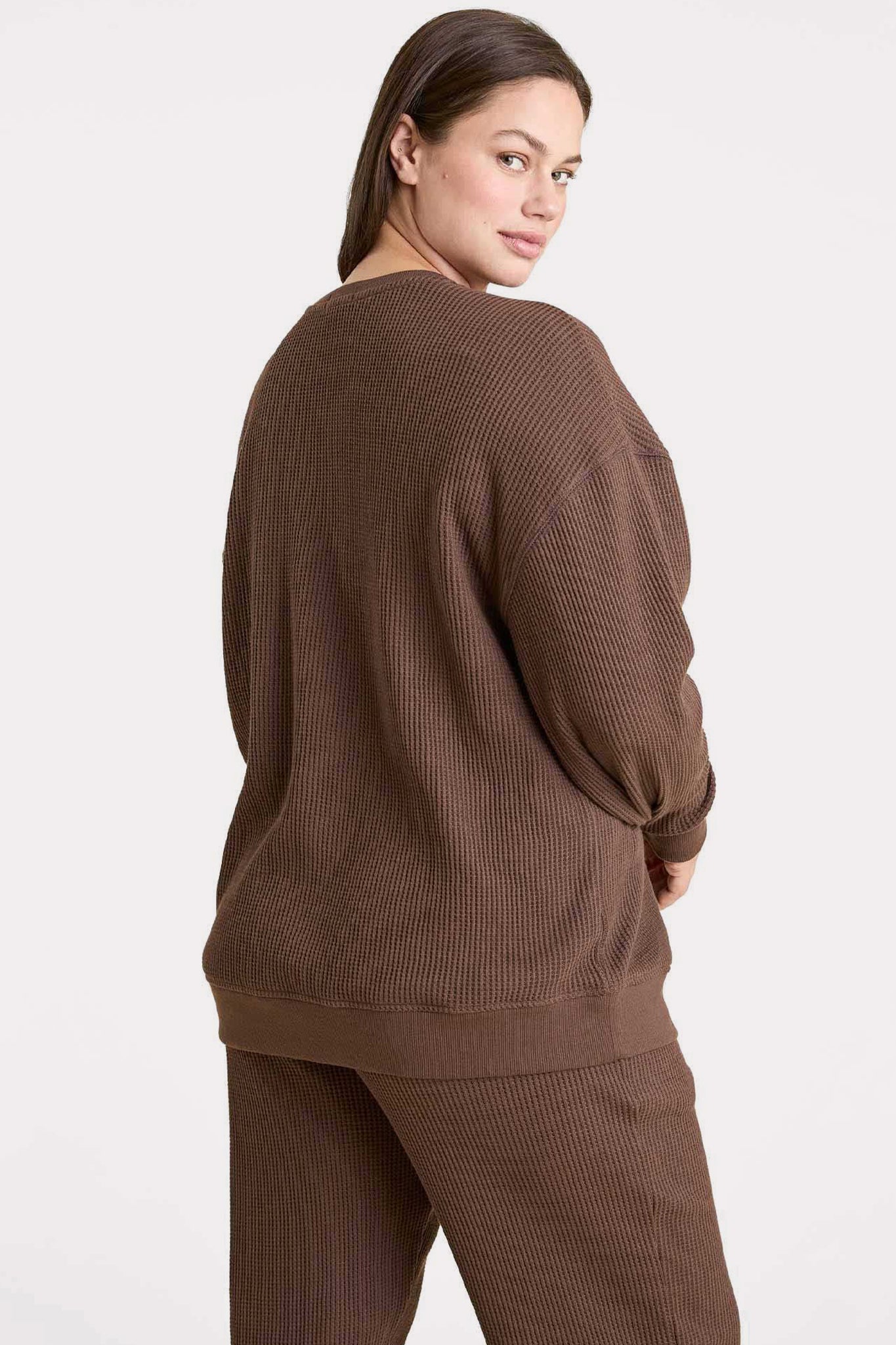 Waffle Crewneck Pullover