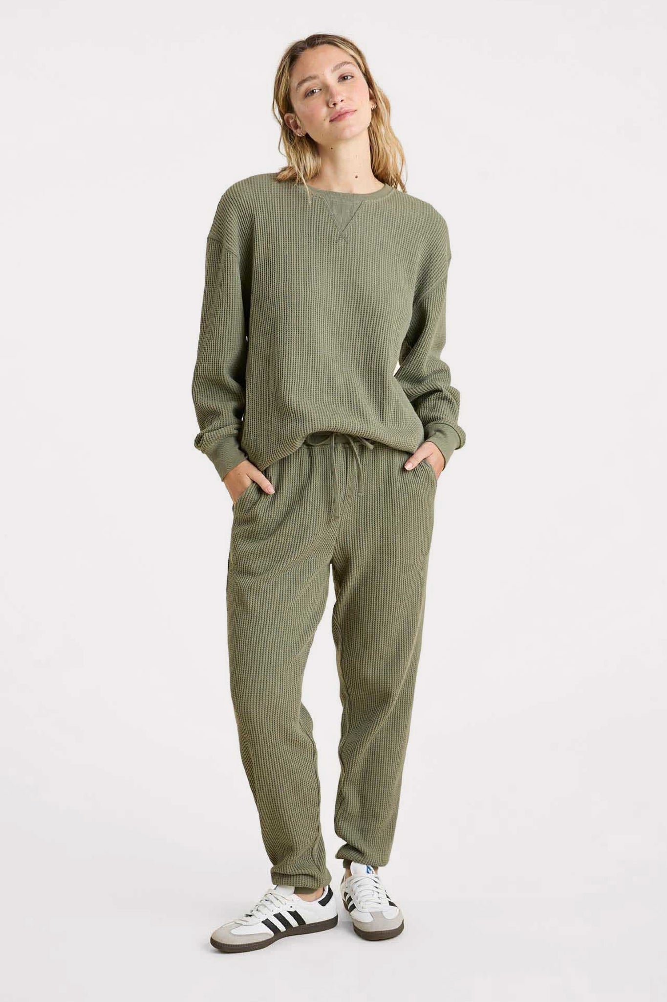 Waffle Crewneck Pullover