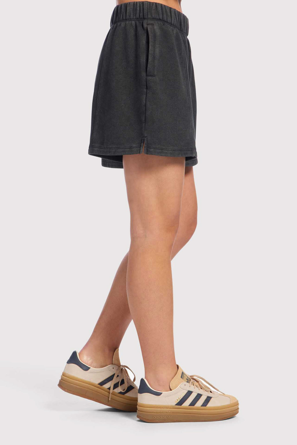 nuuds vintage fleece seamed short sweatshorts women fabric shorts high waist bottoms for women
