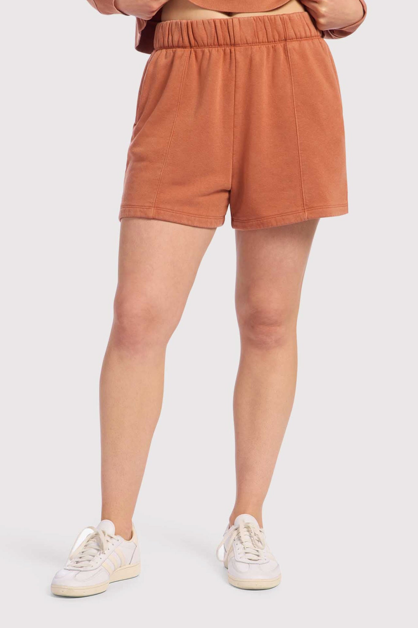 nuuds vintage fleece seamed short sweatshorts women fabric shorts high waist bottoms for women