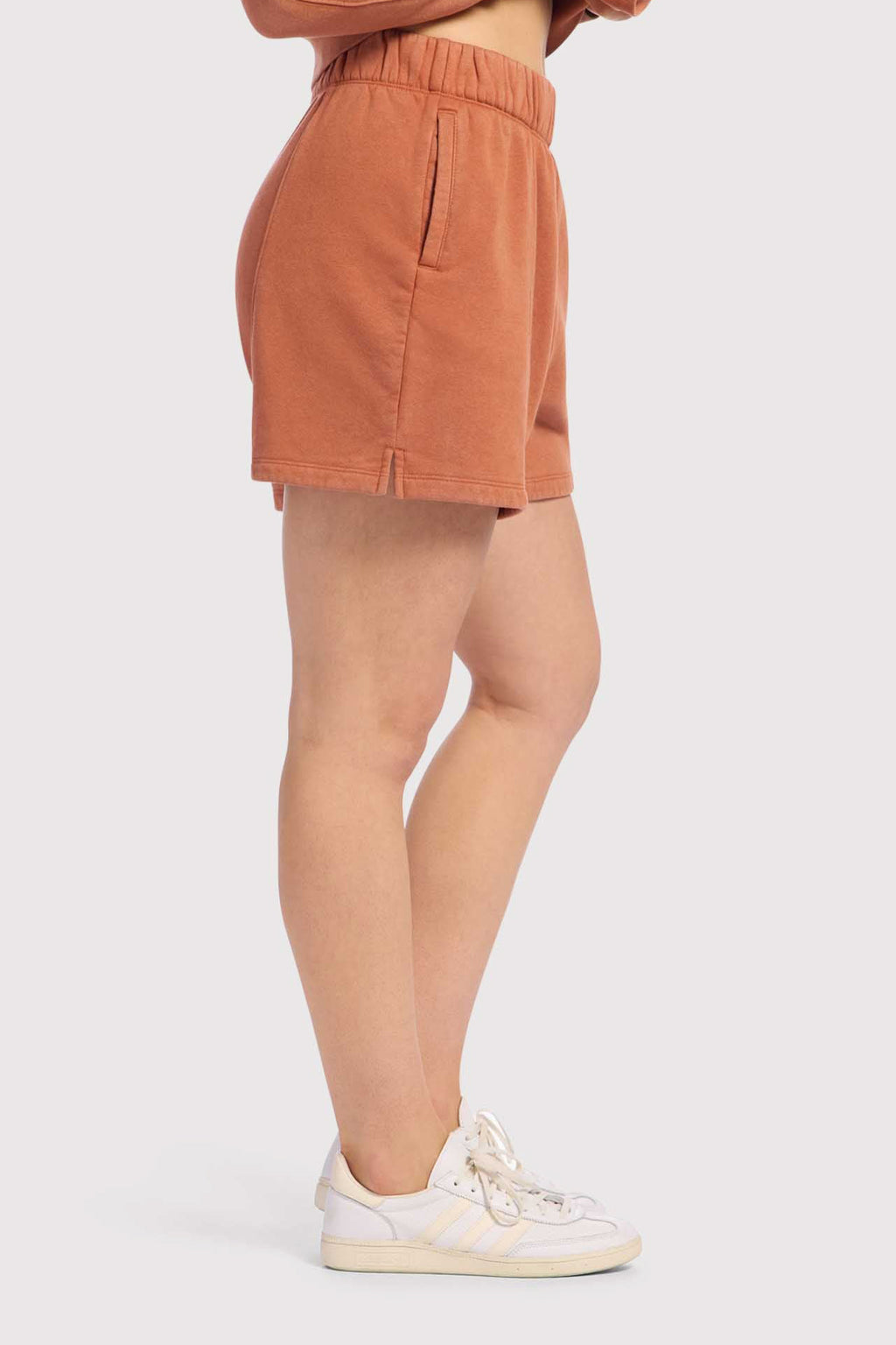 nuuds vintage fleece seamed short sweatshorts women fabric shorts high waist bottoms for women