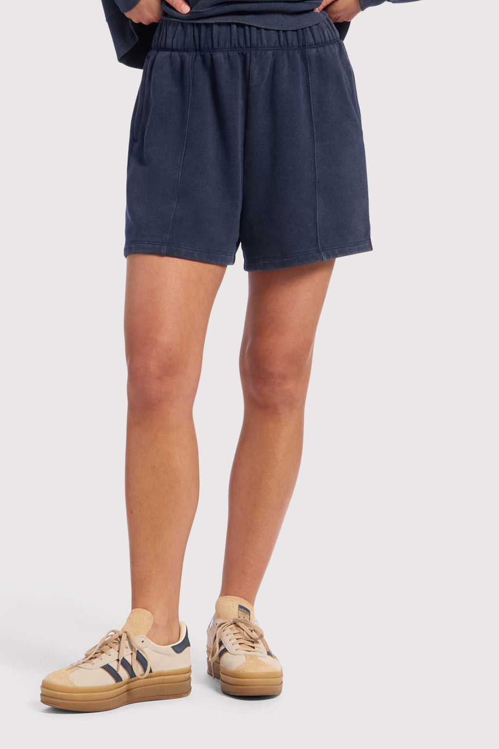 nuuds vintage fleece seamed short sweatshorts women fabric shorts high waist bottoms for women