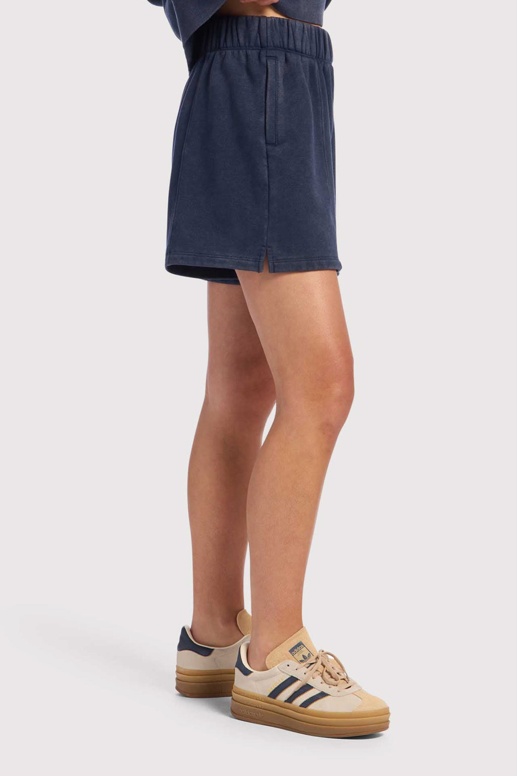 nuuds vintage fleece seamed short sweatshorts women fabric shorts high waist bottoms for women