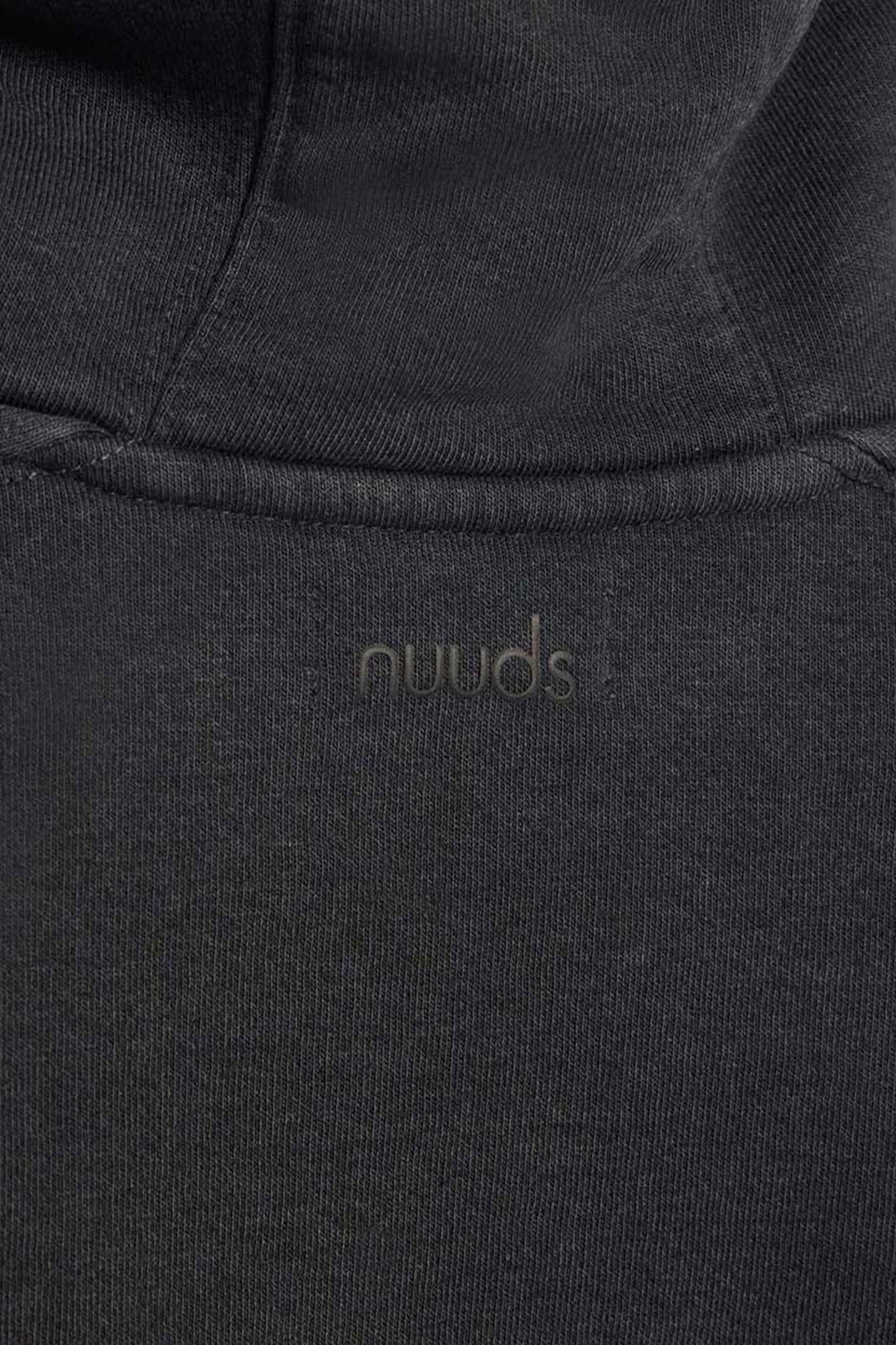 Color:Washed Black | nuuds cropped hoodie, fleece hoodie women, cropped sweatshirt, everyday casual fleece