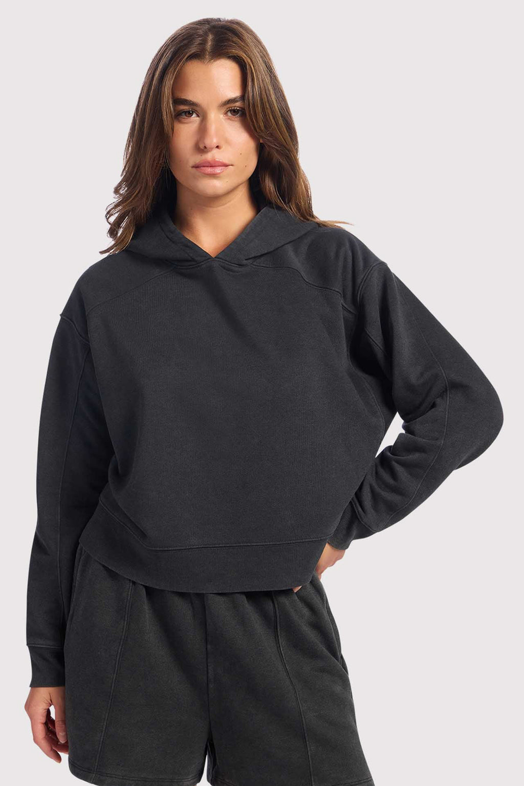 Vintage Fleece Cropped Hoodie