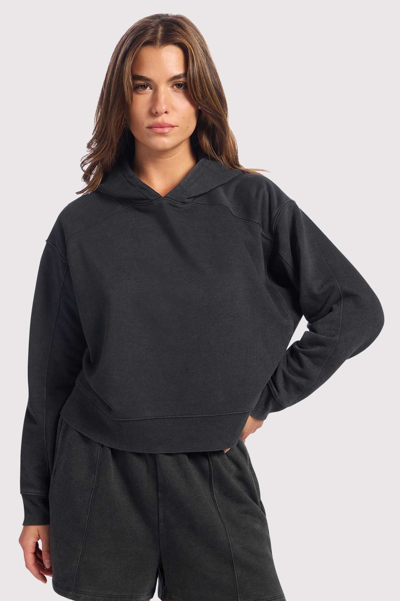 Vintage Fleece Cropped Hoodie