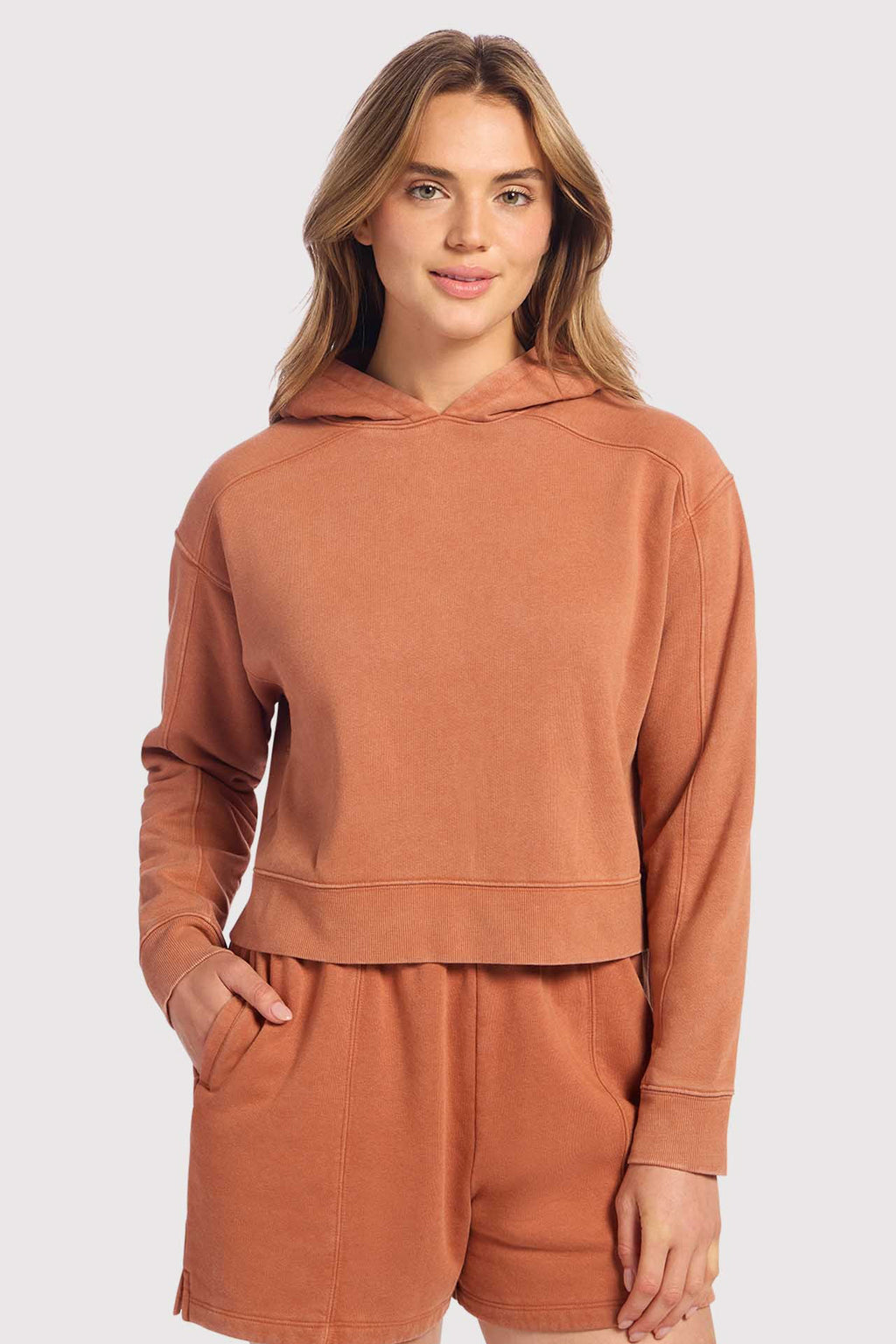 Vintage Fleece Cropped Hoodie