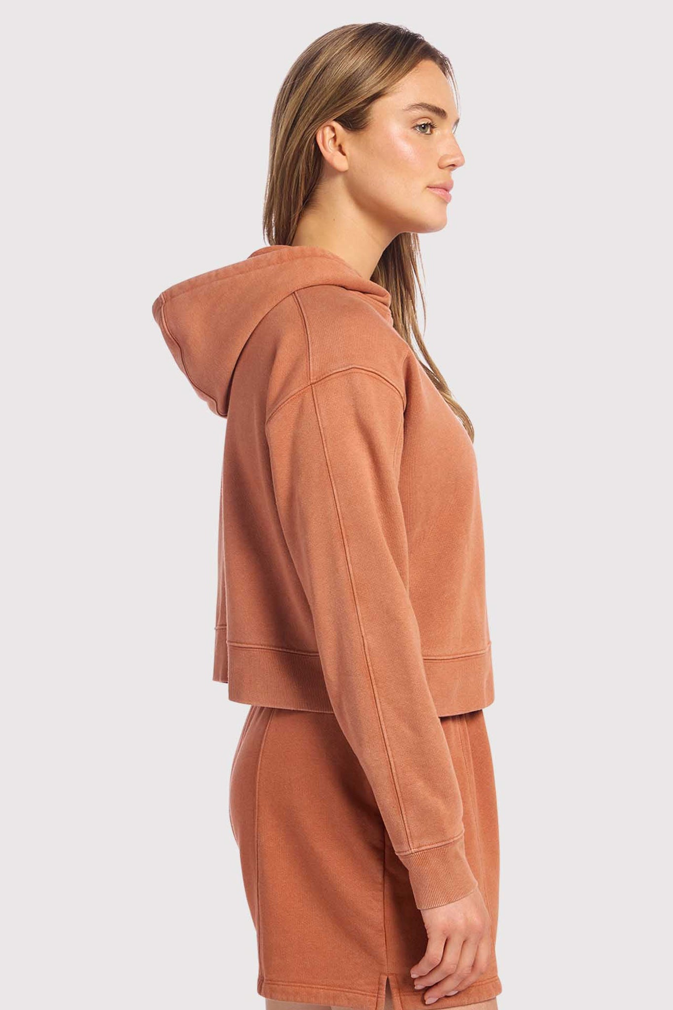 Vintage Fleece Cropped Hoodie