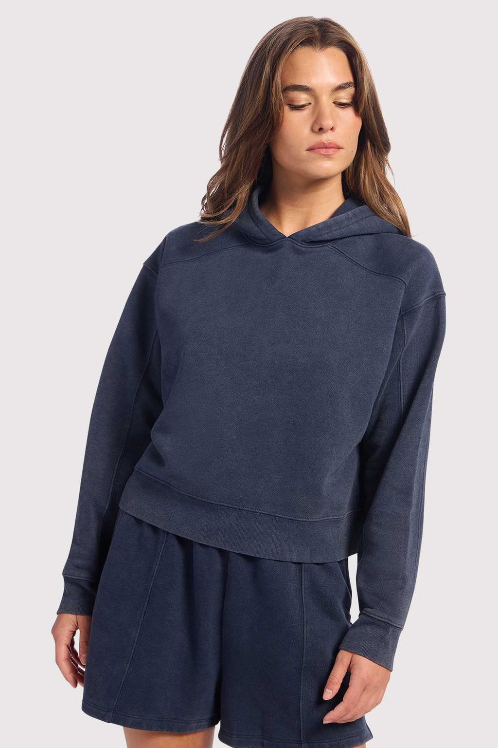 Vintage Fleece Cropped Hoodie