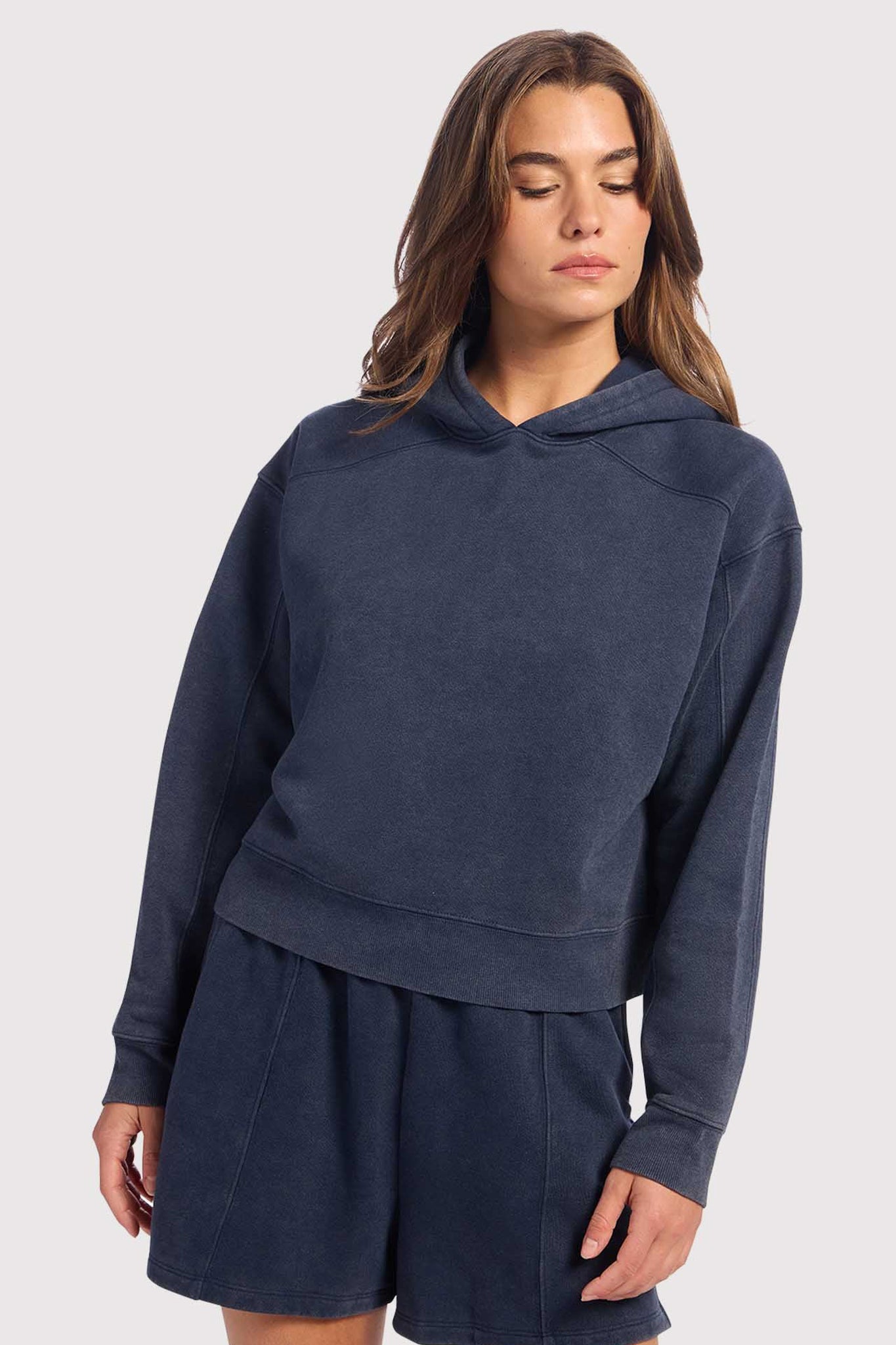 Vintage Fleece Cropped Hoodie