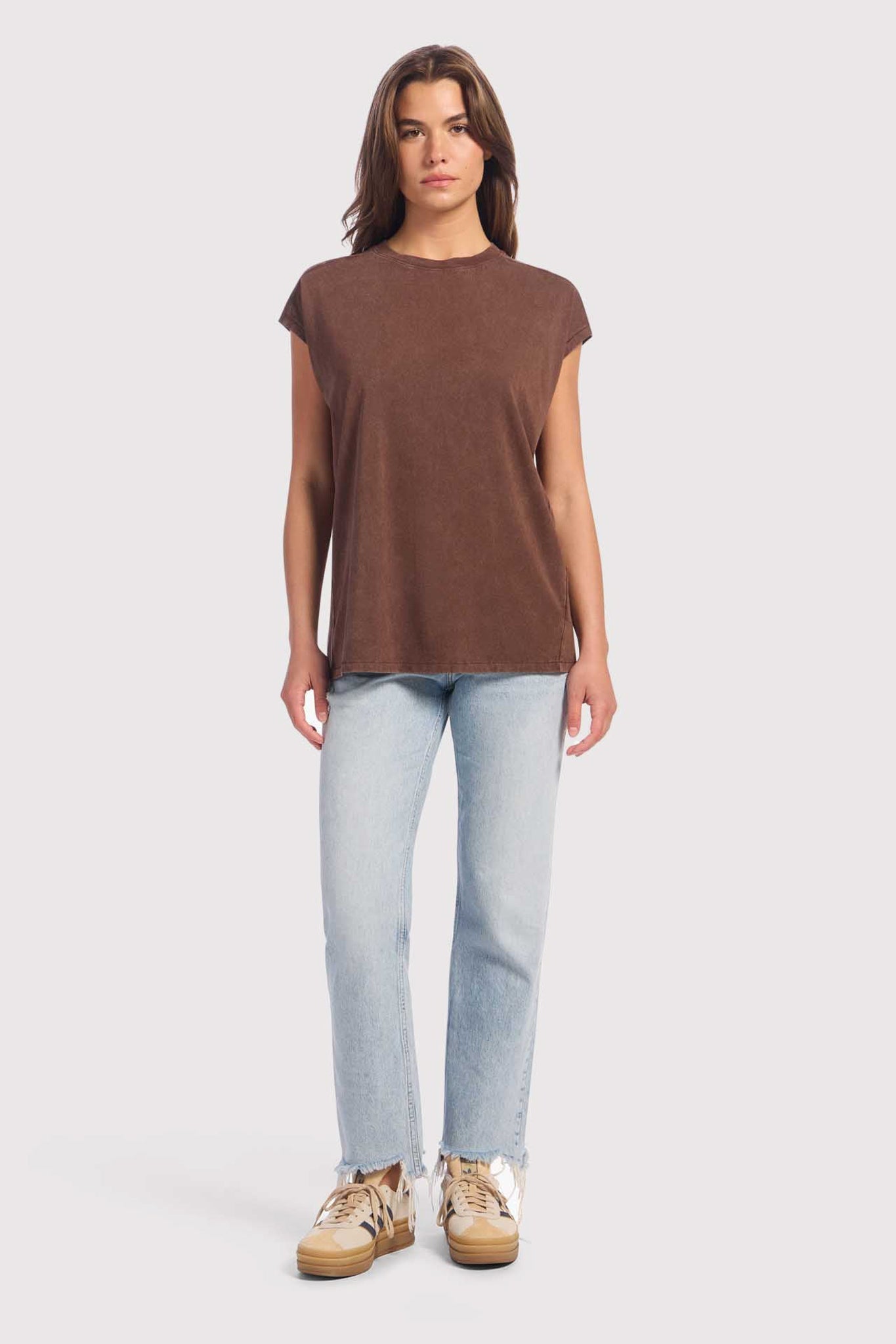 Soft Cotton Tunic Muscle Tee