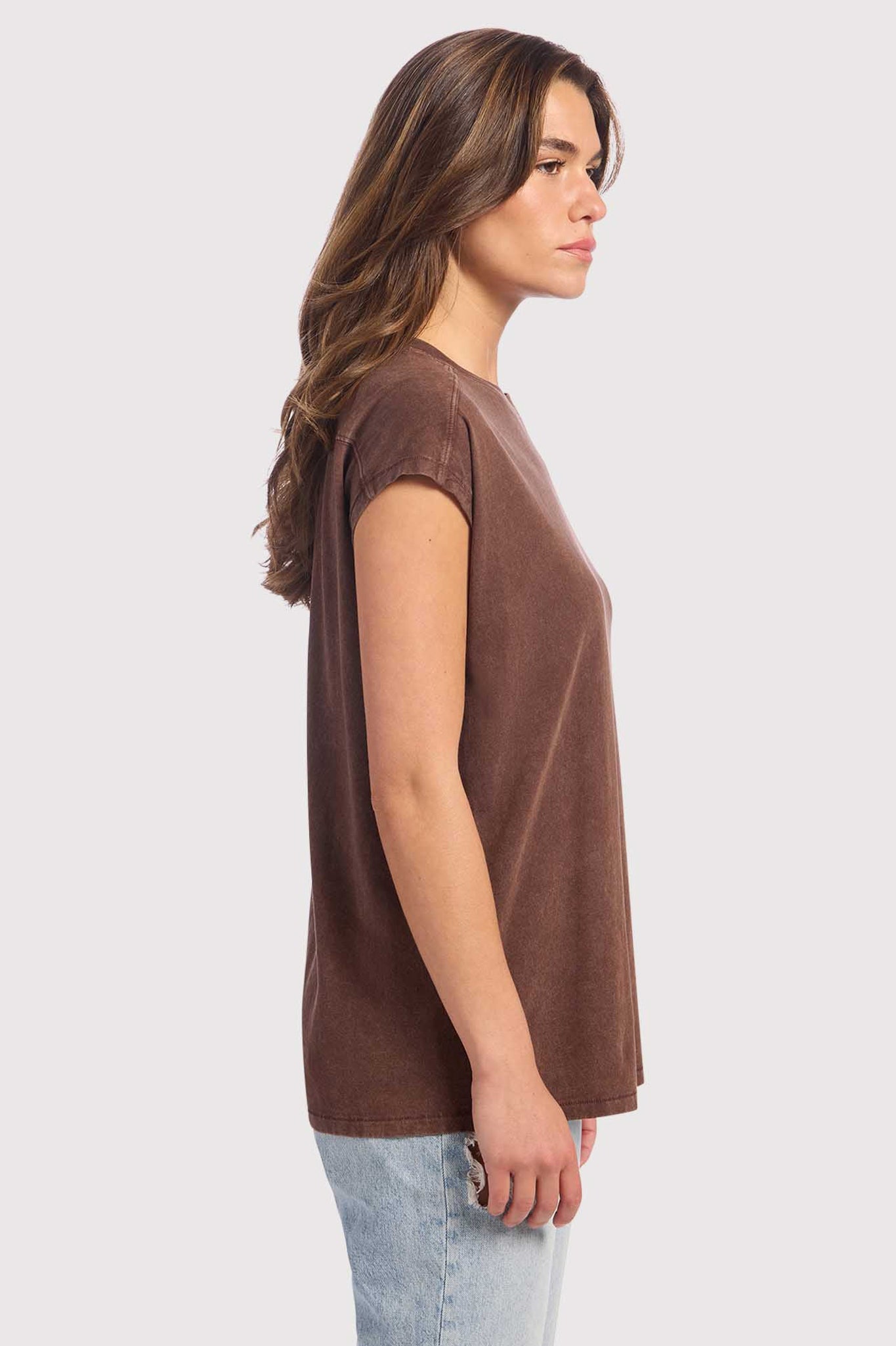 Soft Cotton Tunic Muscle Tee