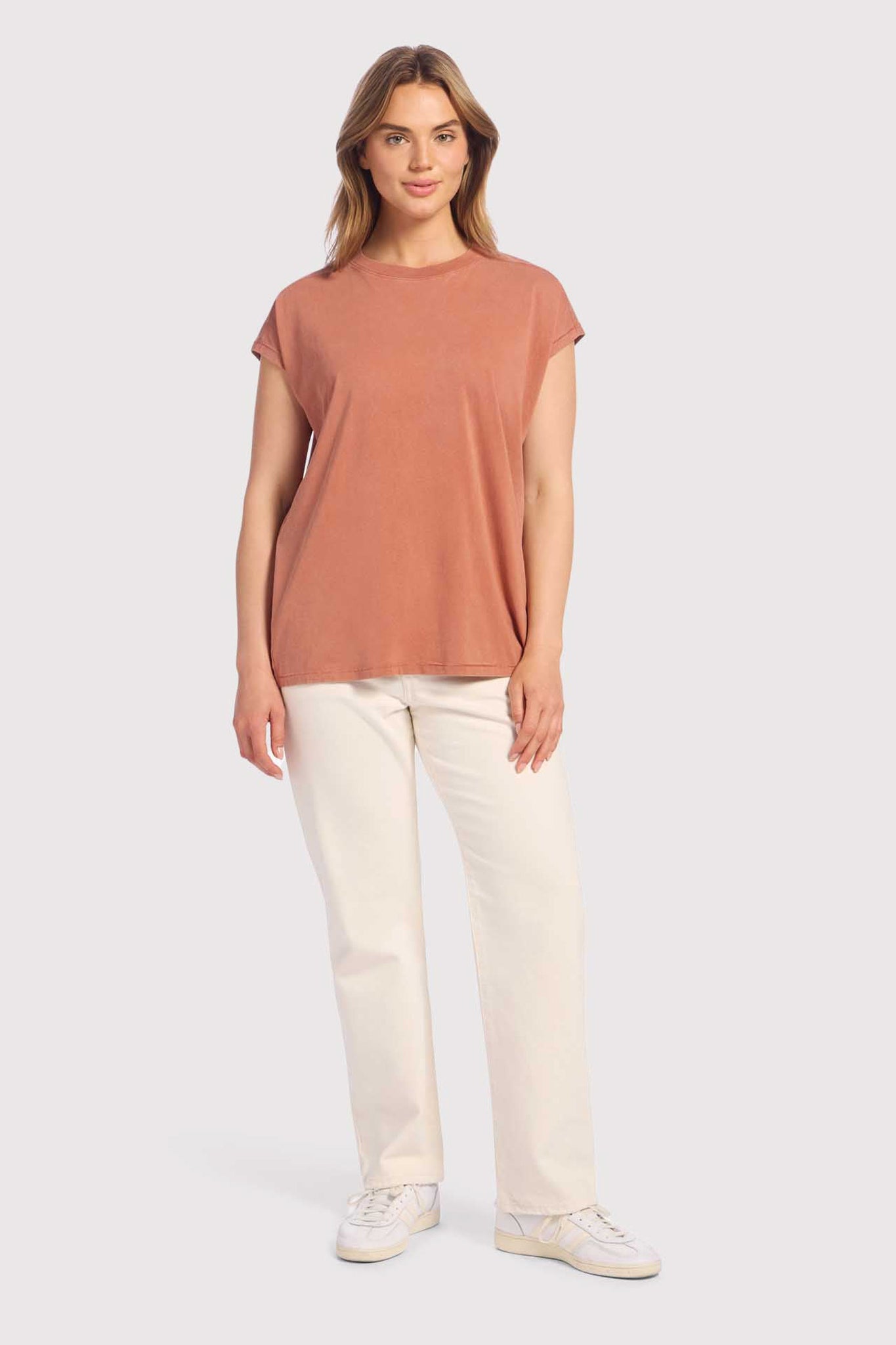Soft Cotton Tunic Muscle Tee