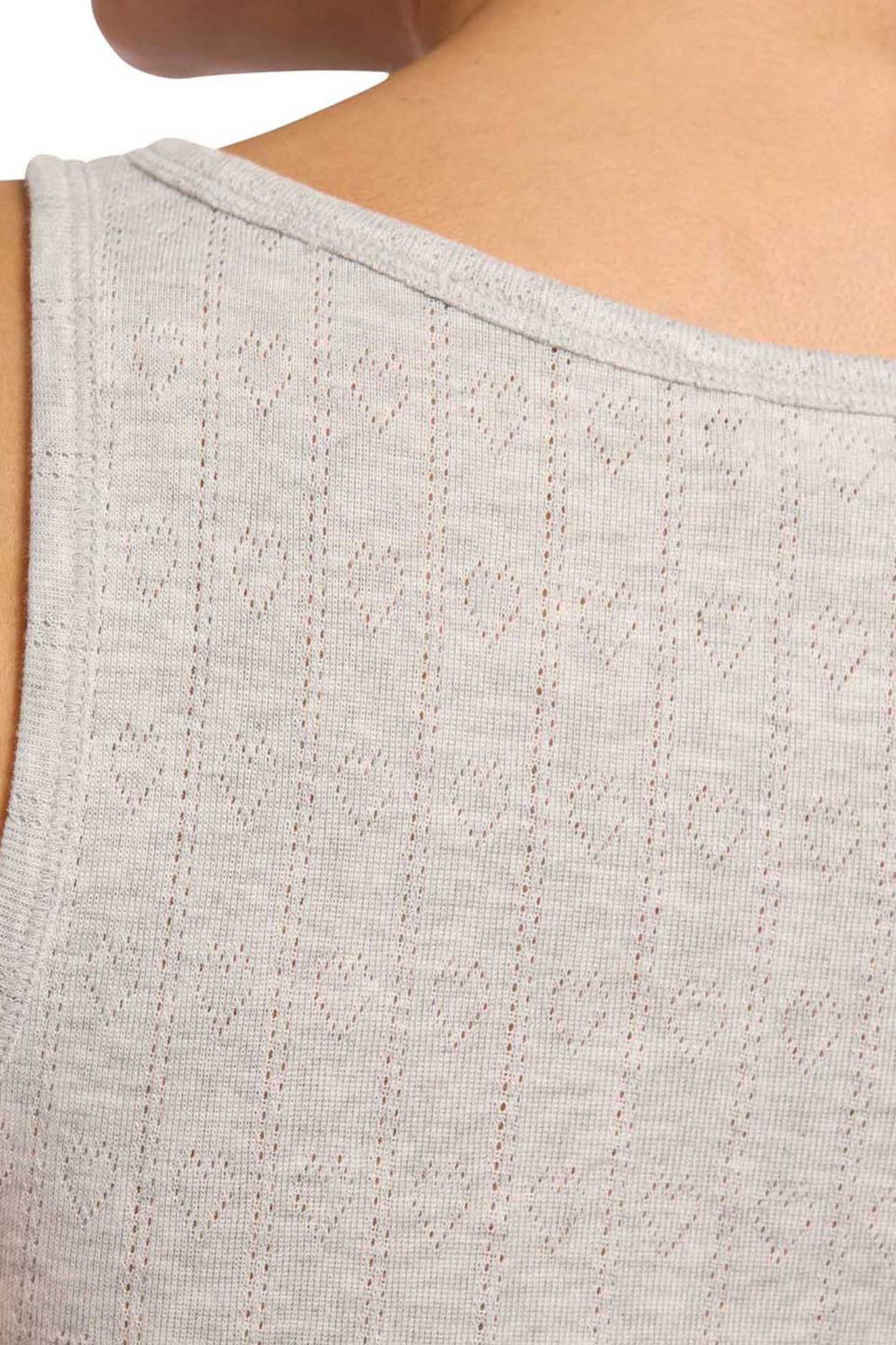 Heart Pointelle Scoop Tank