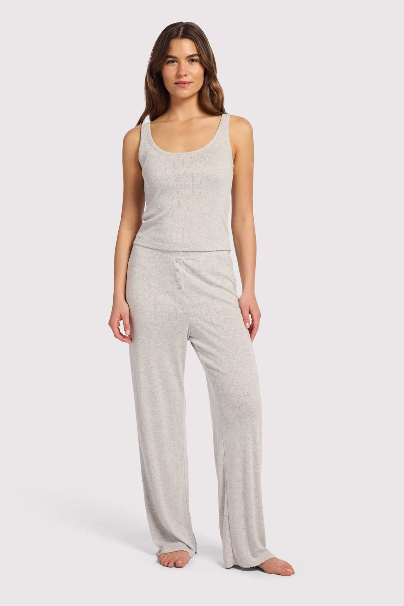 Heart Pointelle Scoop Tank