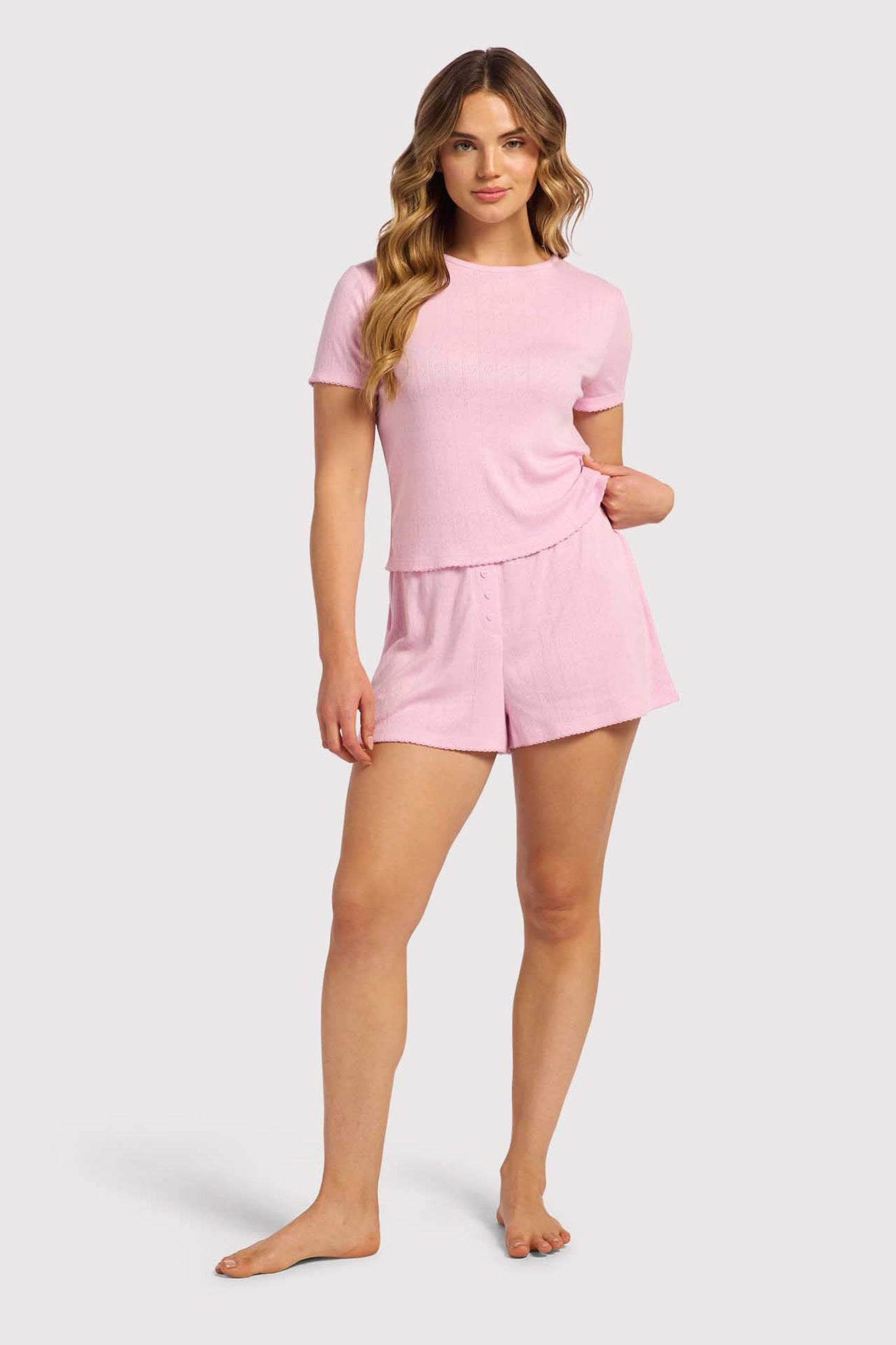 Heart Pointelle Cheeky Short