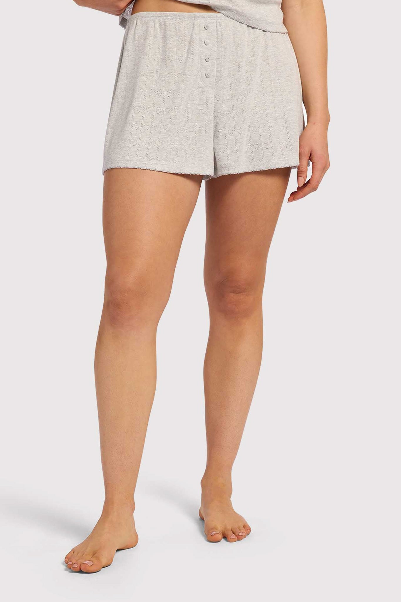 Heart Pointelle Cheeky Short