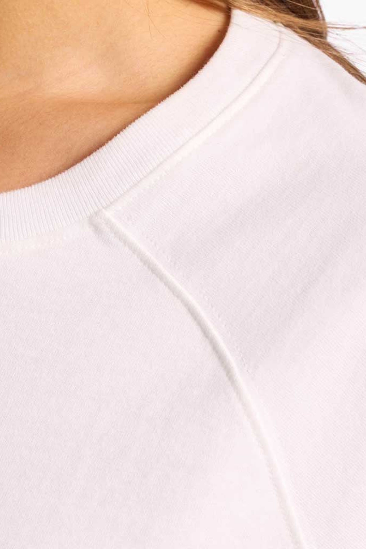 Color:White | nuuds steady seamed tee – vintage sports t-shirts womens cotton t-shirts basic tees tops for women
