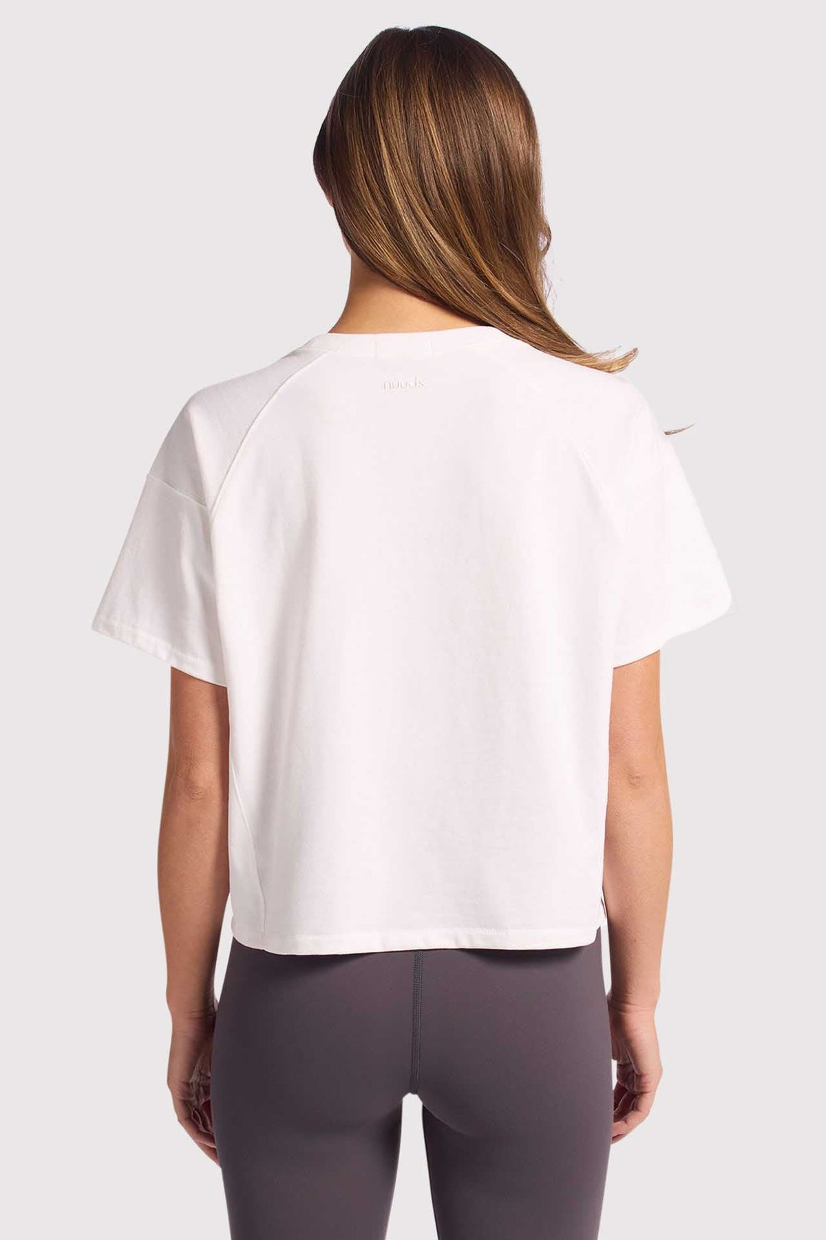 Color:White | nuuds steady seamed tee – vintage sports t-shirts womens cotton t-shirts basic tees tops for women